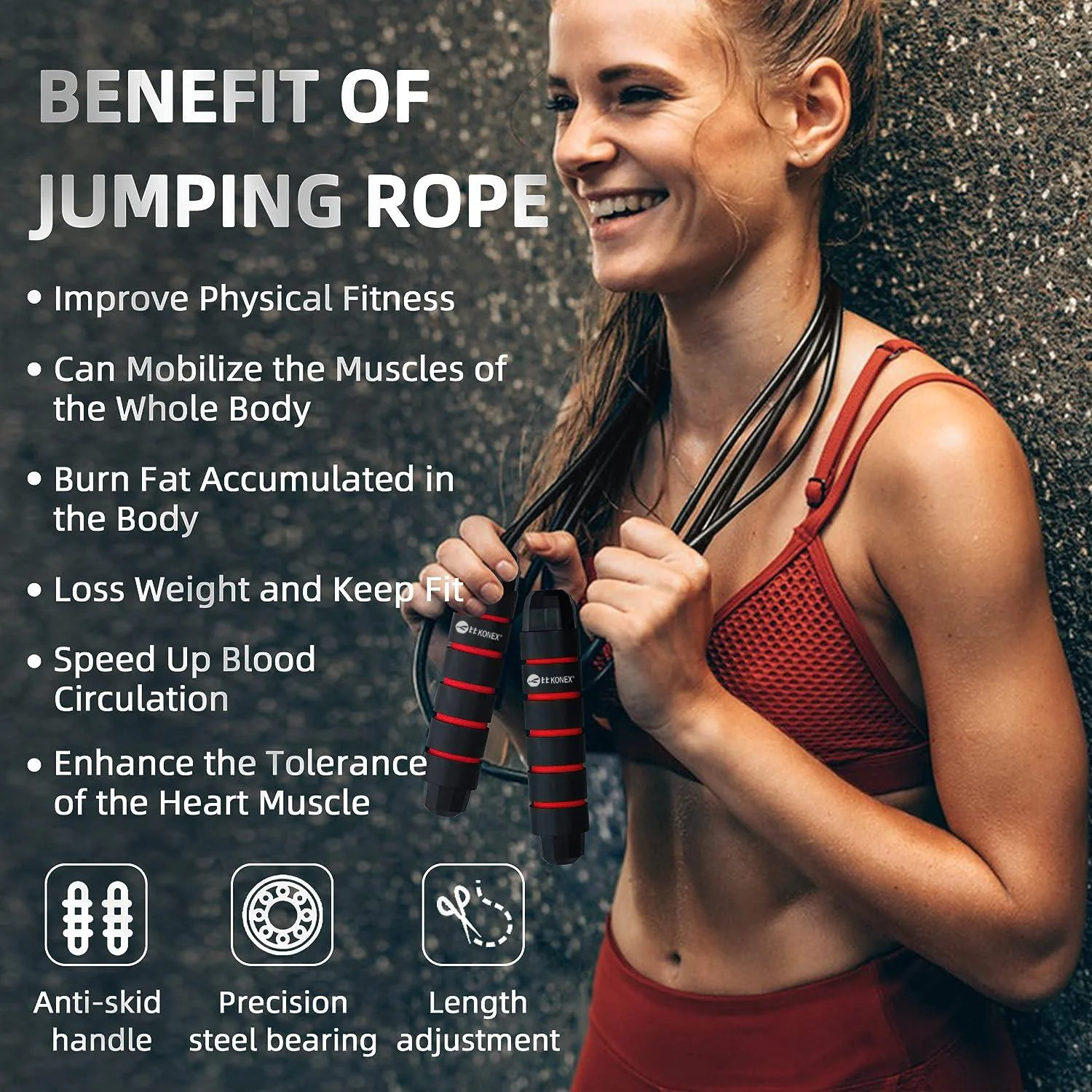 High-Speed Skipping Rope – Comfortable Foam Handles, 3 Meter - Image 12