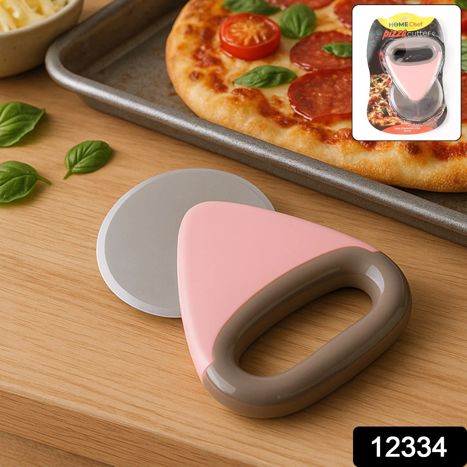 Ergonomic Pizza Cutter – Sharp Stainless Steel Rotating Blade - Image 2