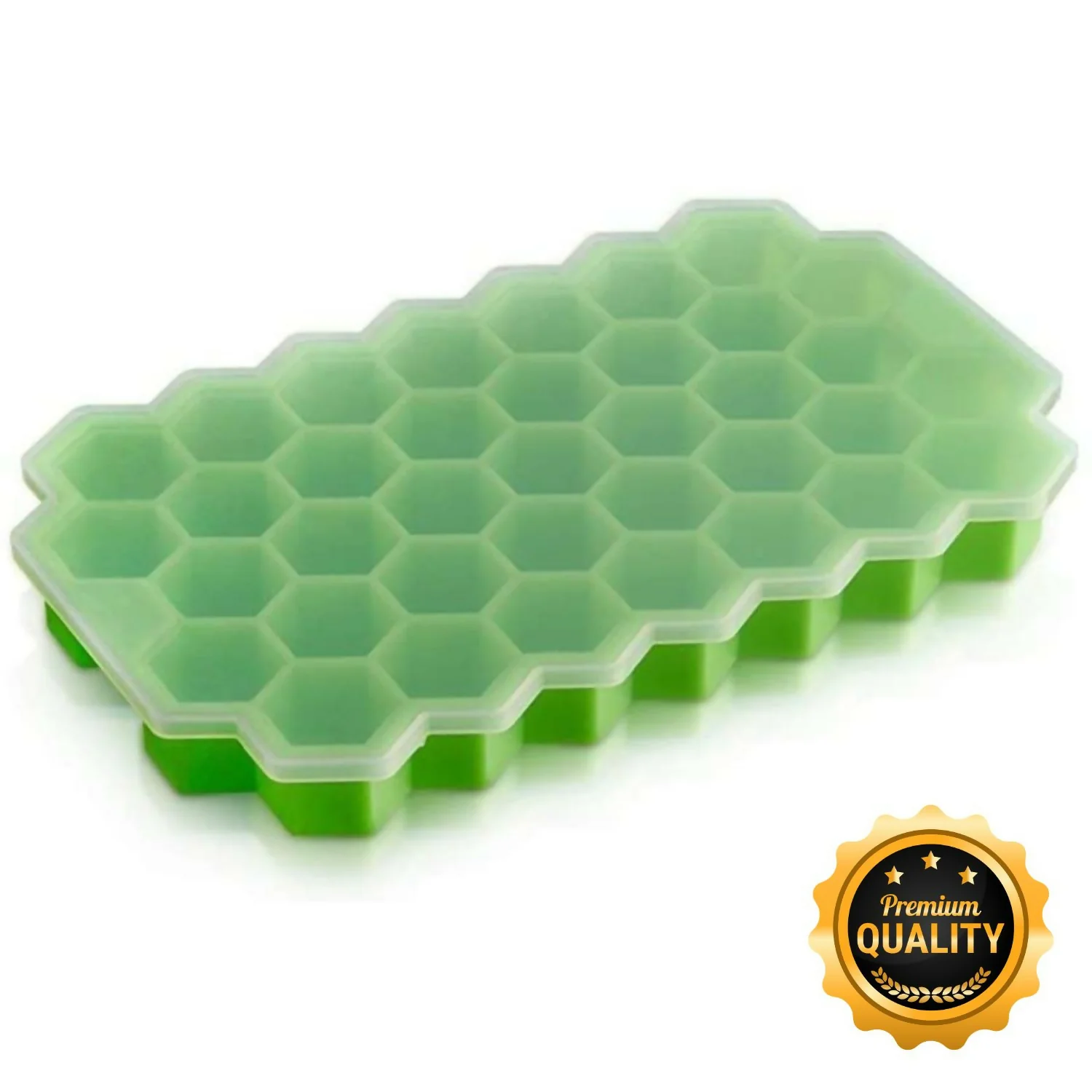 Honeycomb Ice Tray – Premium Silicone with Lid for Perfect Cubes