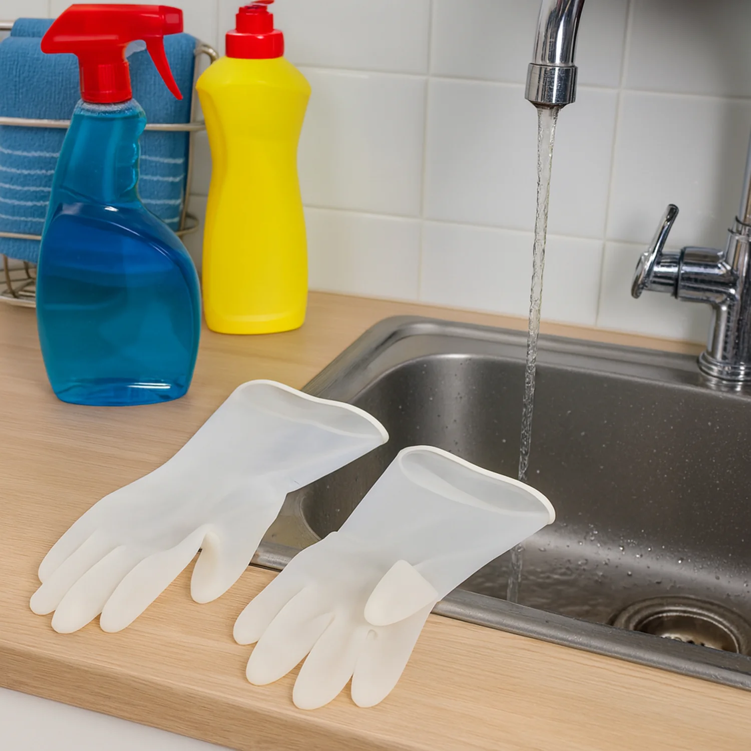 Small Kids Dishwashing Gloves – Soft Reusable Latex Set - Image 3
