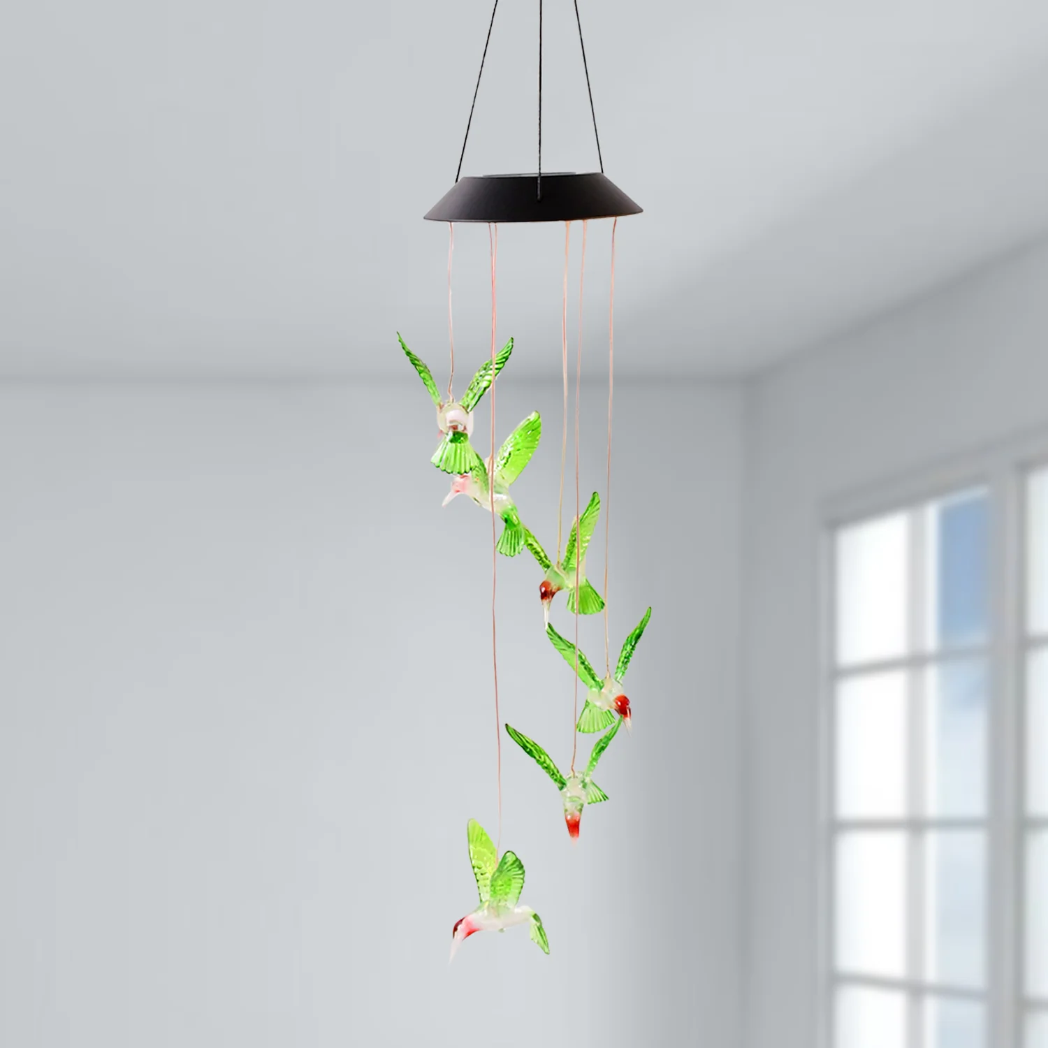 Solar Hummingbird Wind Chimes – Colorful LED Garden Decor - Image 6