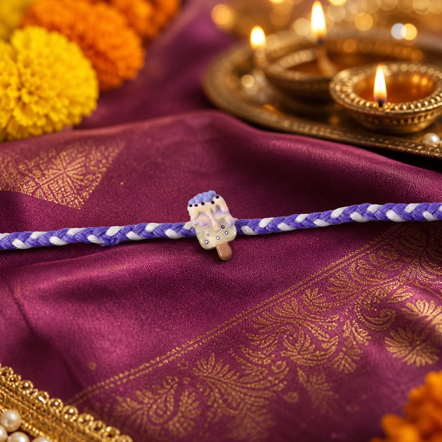 Ice Cream Fancy Dori Rakhi – Stylish & Comfortable for Bhai - Image 4