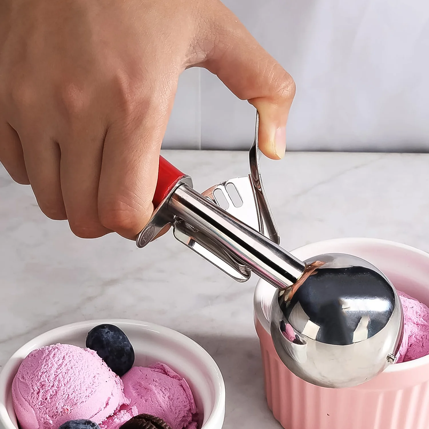 Ice Cream Scoop 70 ML – Stainless Steel Head with Ergonomic Handle - Image 3