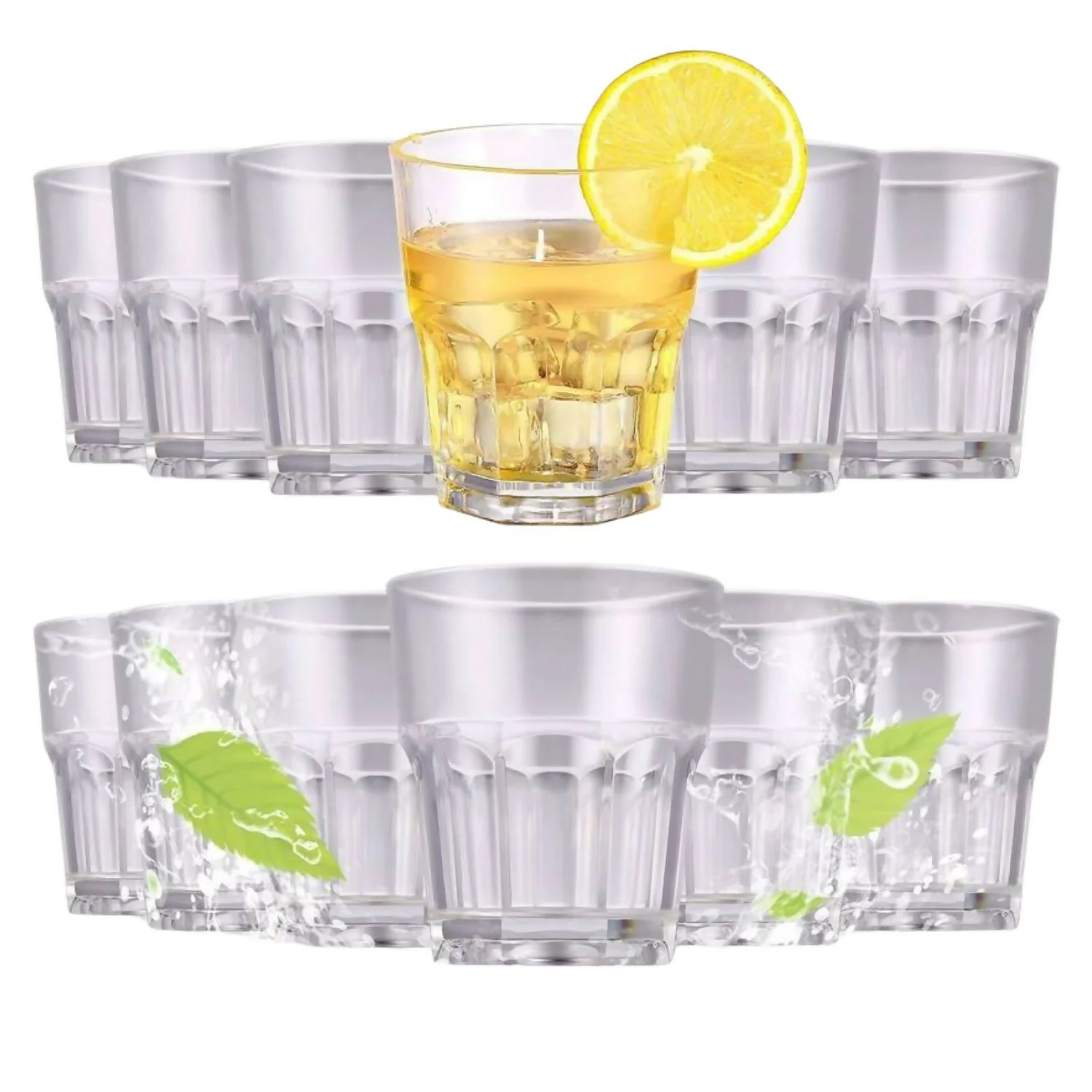 Plastic Drinking Glass Set – Durable & Shatterproof Pack of 6