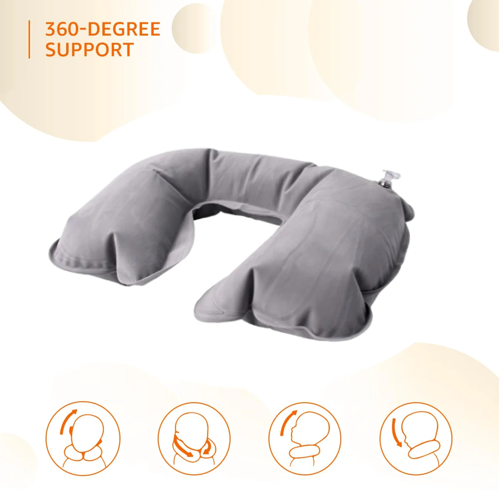 Inflatable U-Shape Travel Pillow – Portable Neck Support - Image 6