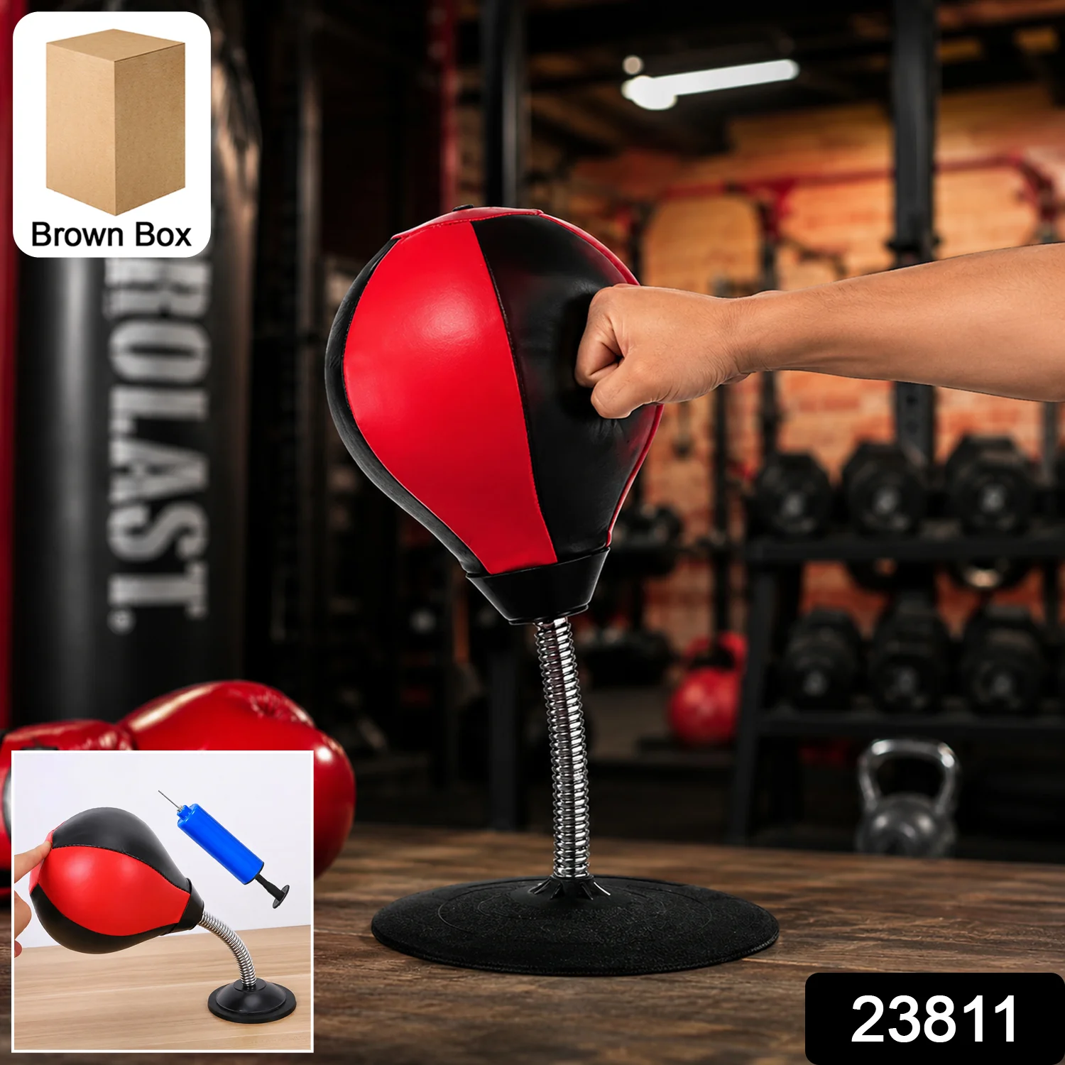 Inflatable Desktop Punching Bag – Stress Relief & Reflex Training