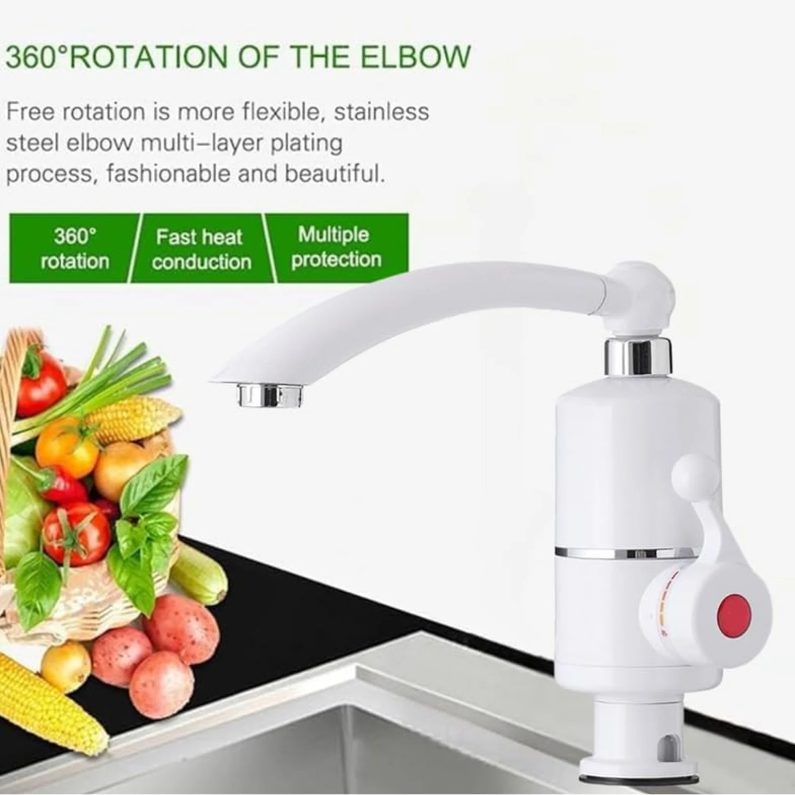 Electric Water Heater Faucet – Instant Hot Water & Safety - Image 2