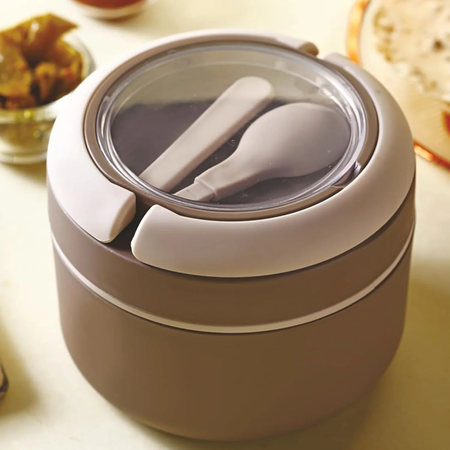 Insulated Lunch Box – Airtight, Leak-Proof with Spoon | Ganesh - Image 5