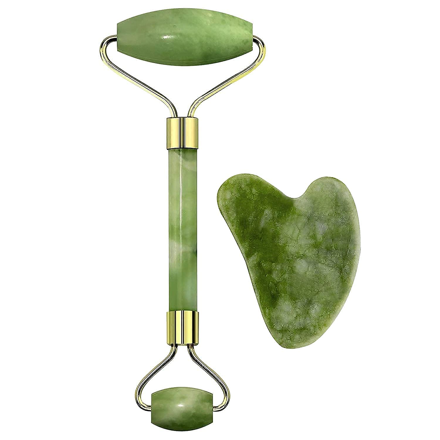 Jade Face Roller & Gua Sha Set – Skin Care & Relaxation Tool - Image 5