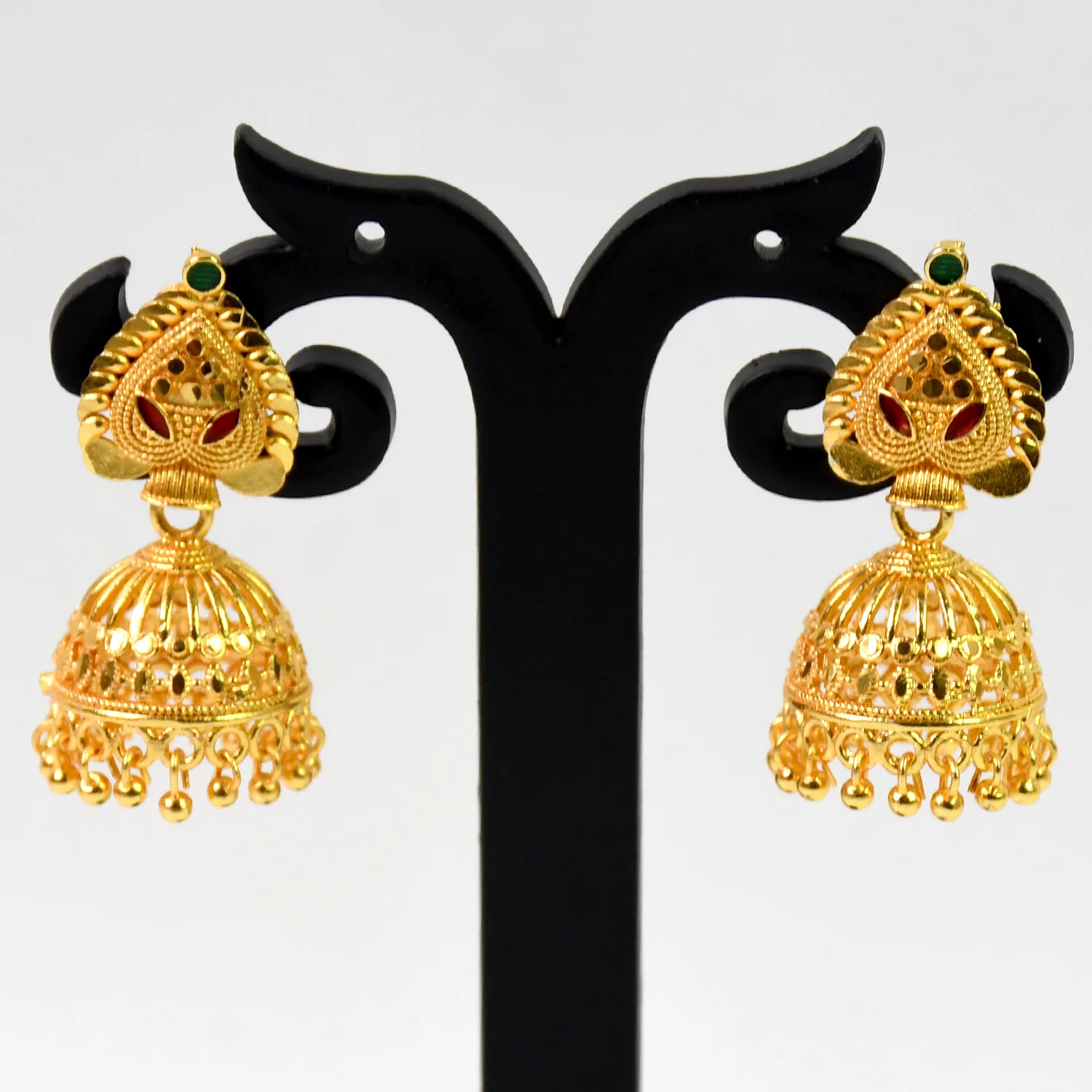 Jumka Elegance Statement Earrings – Bold & Timeless | HV - Image 2
