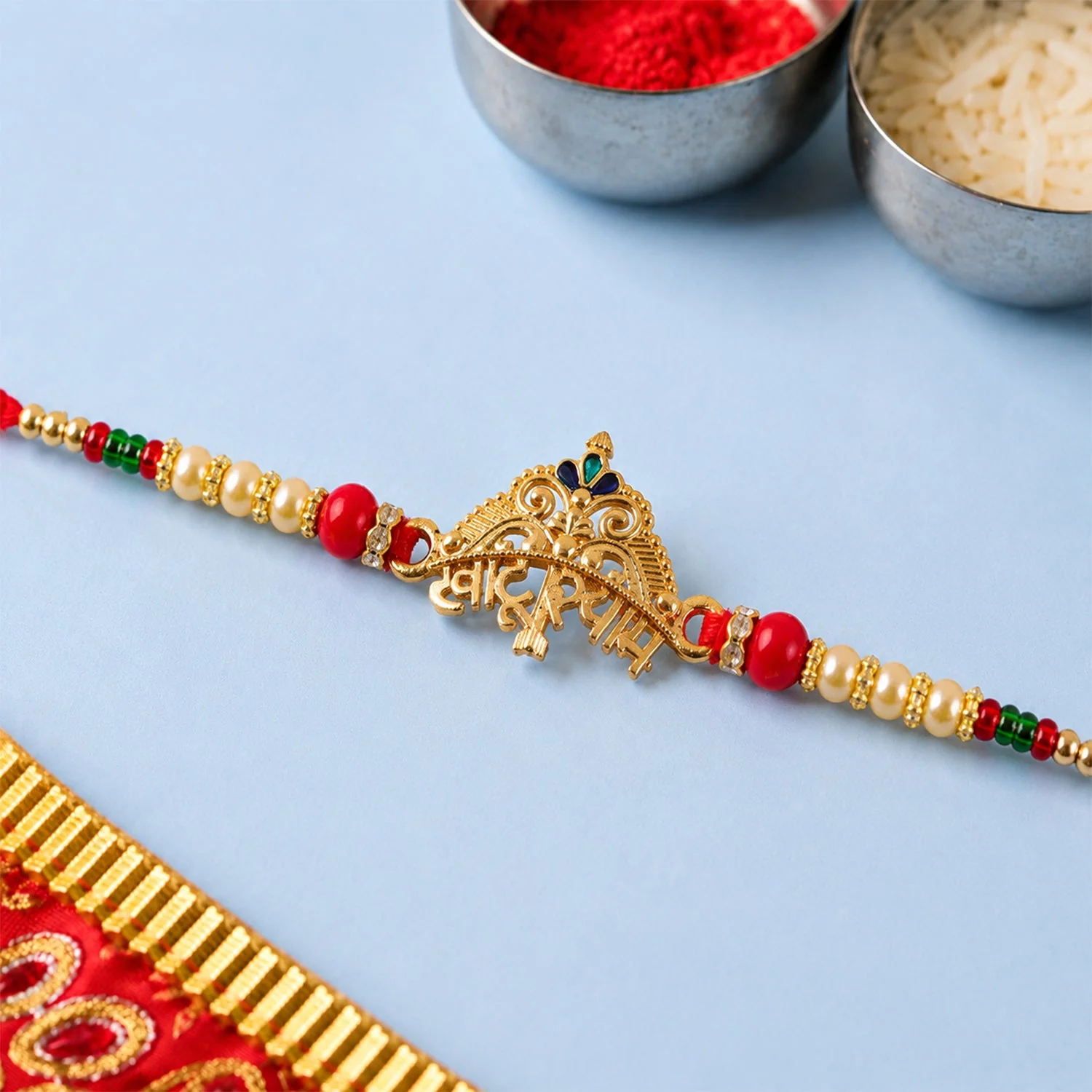 Khatu Shyam Text Crown Motif Premium Designer Rakhi for Brother - Image 2