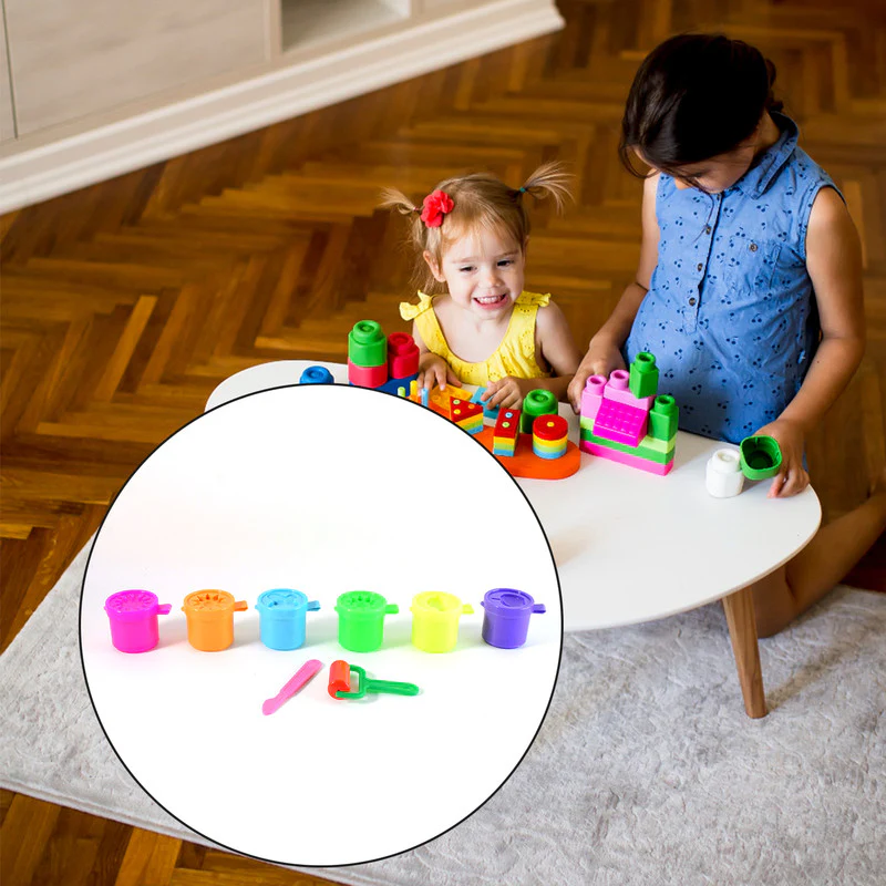 Play Dough Set for Kids – Bright Neon Colors and Creative Tools - Image 4