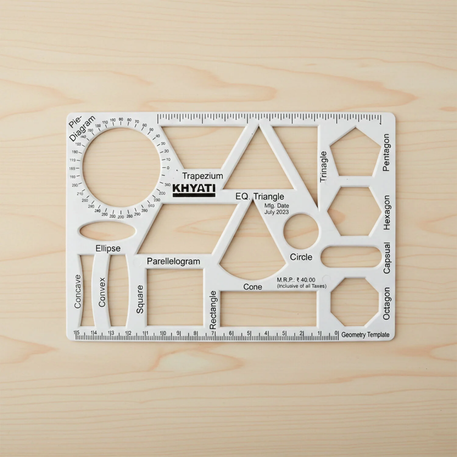 Geometry Drawing Template – Accurate 16-Shape Stencil Set (10Pcs) - Image 3