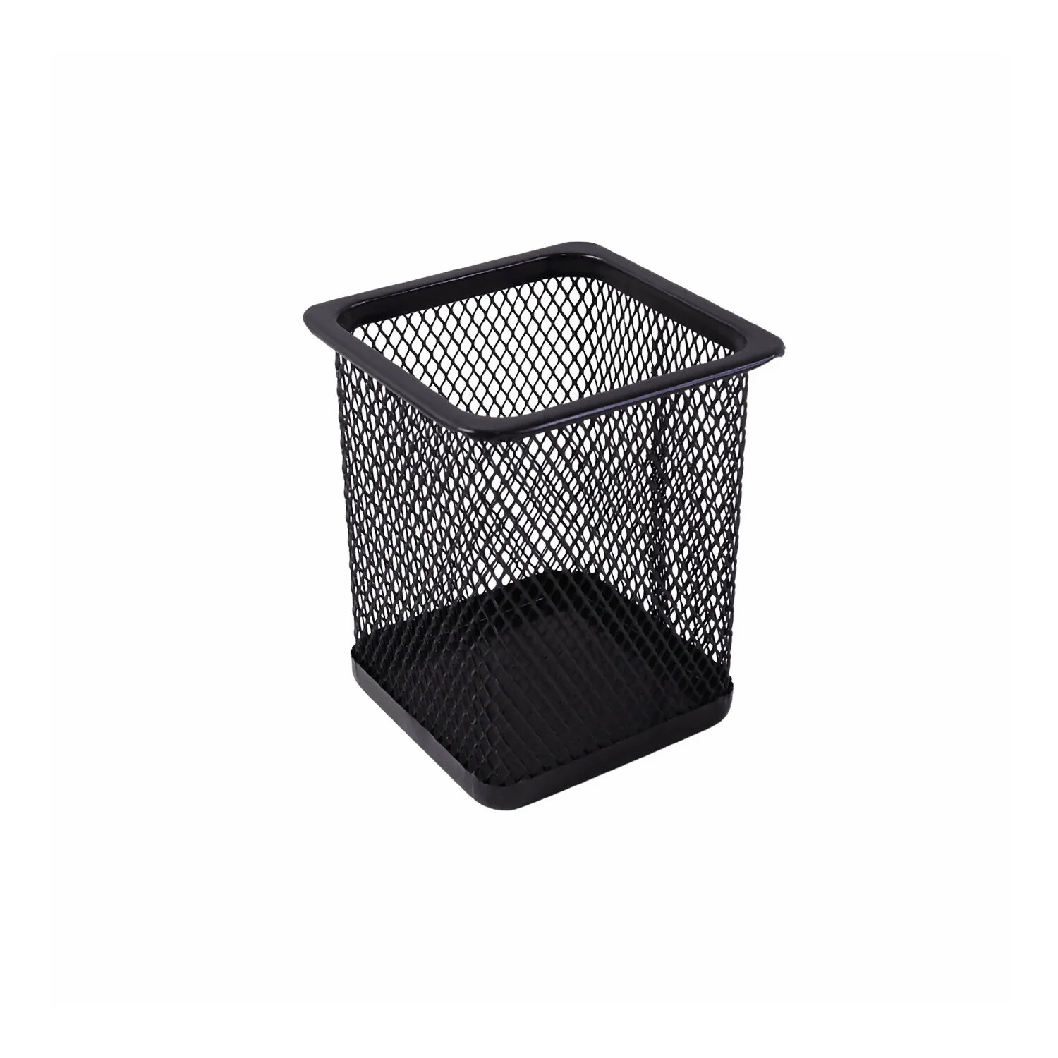 Khyati square metal pen stand – sleek desk organizer for workspace - Image 5