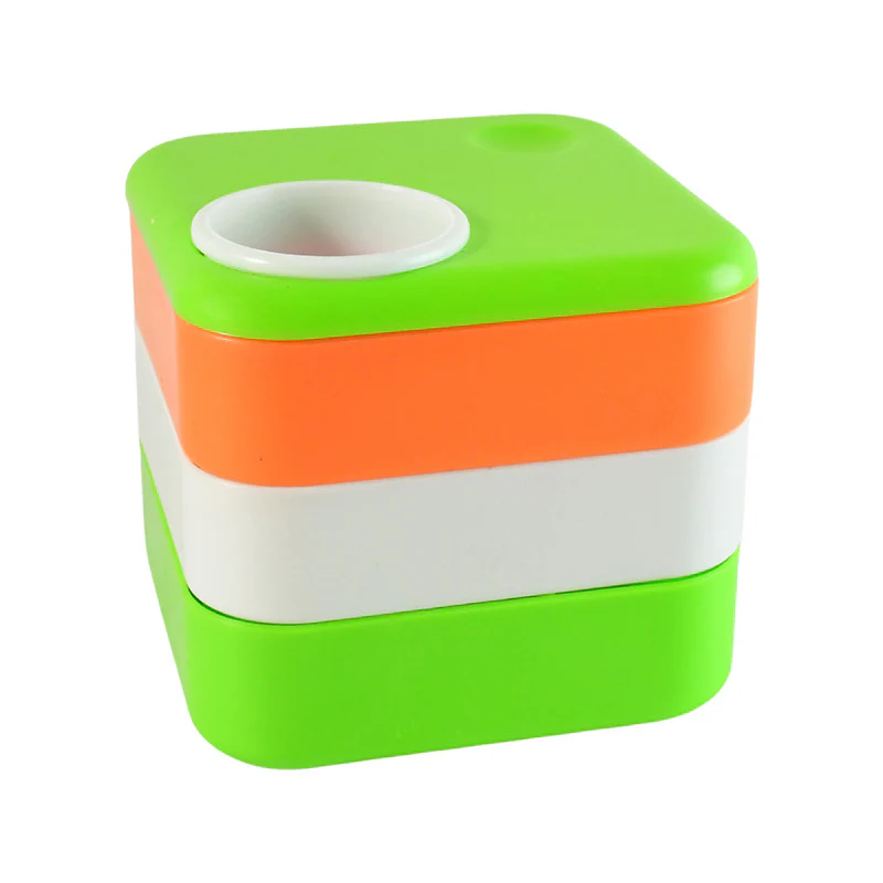 Tricolour Pen Stand with Sliding Drawers – Multi-Layer Desk Organizer - Image 5