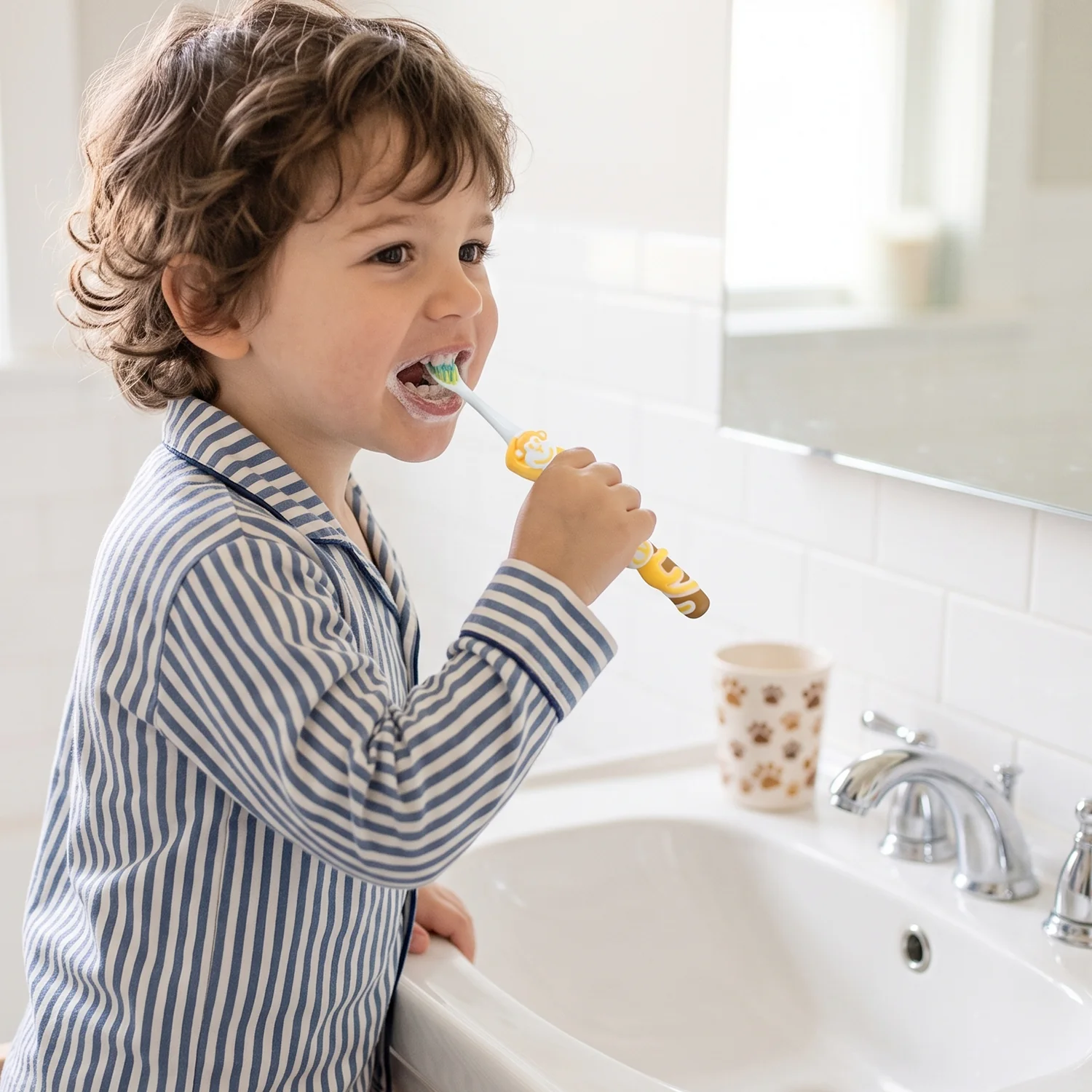 Kids Cartoon Toothbrush with Toy, Soft Bristle Children Brush (2 Pcs) - Image 8