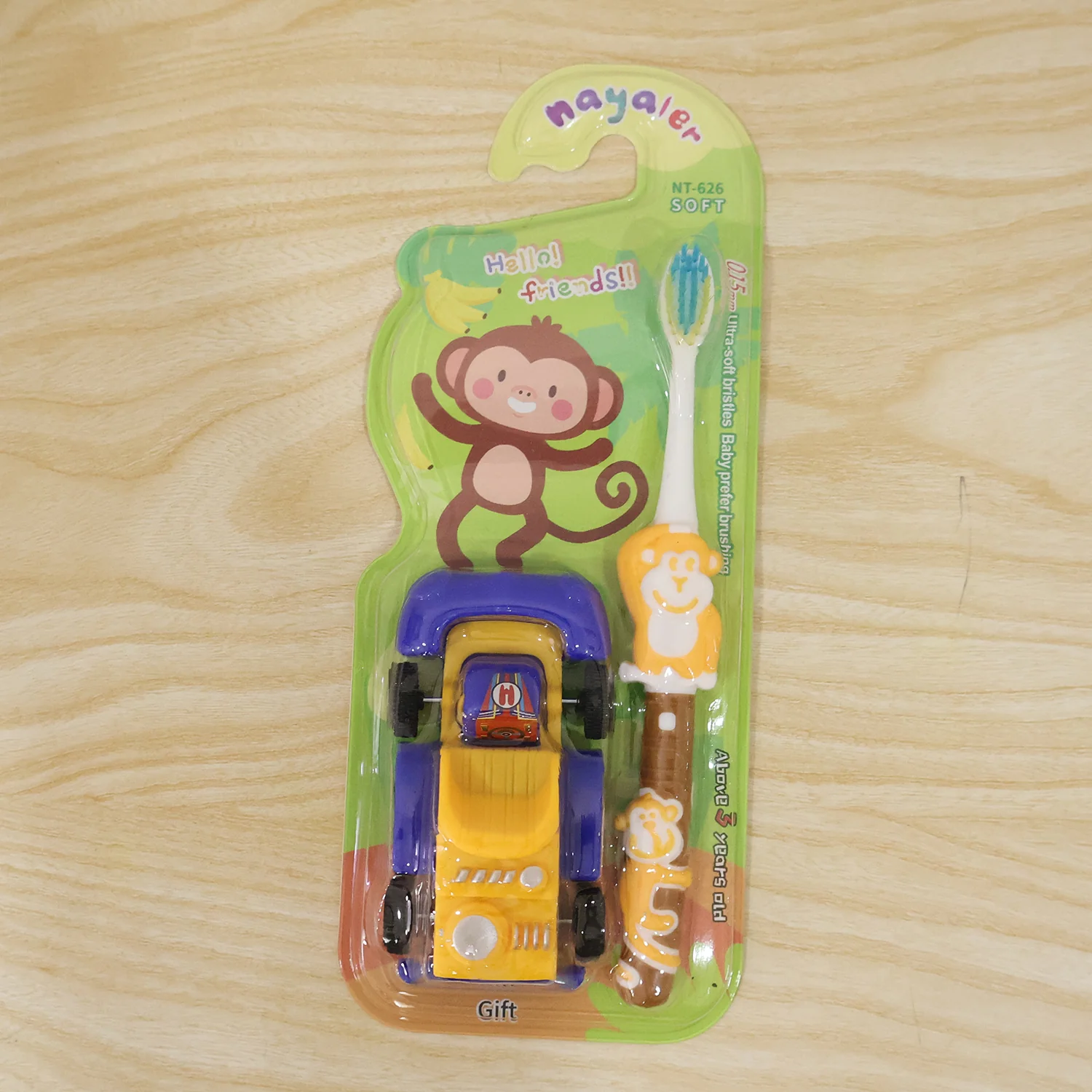 Kids Cartoon Toothbrush with Toy, Soft Bristle Children Brush (2 Pcs) - Image 9