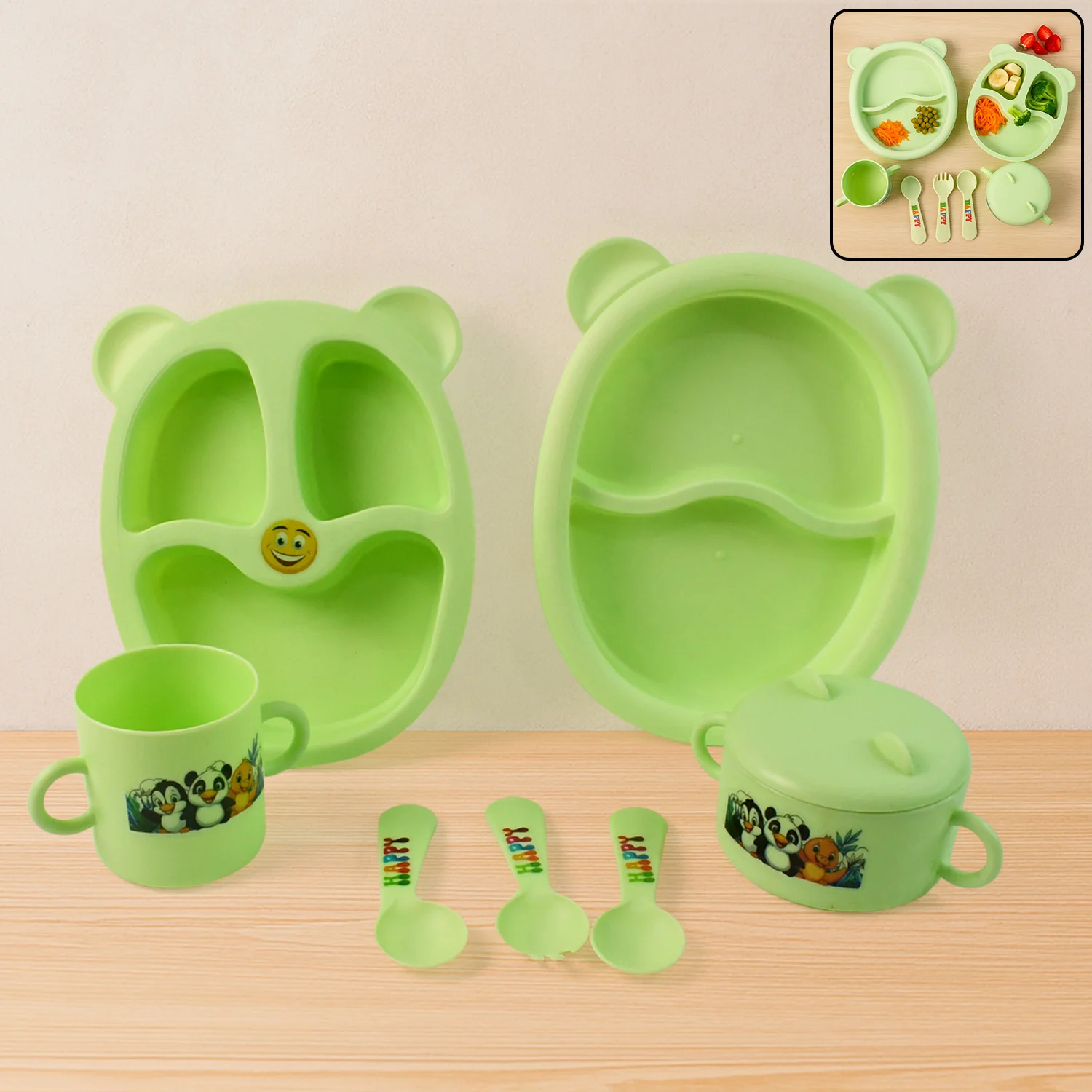 Kids Feeding Dinner Set – 8-Piece BPA-Free Toddler Meal Kit