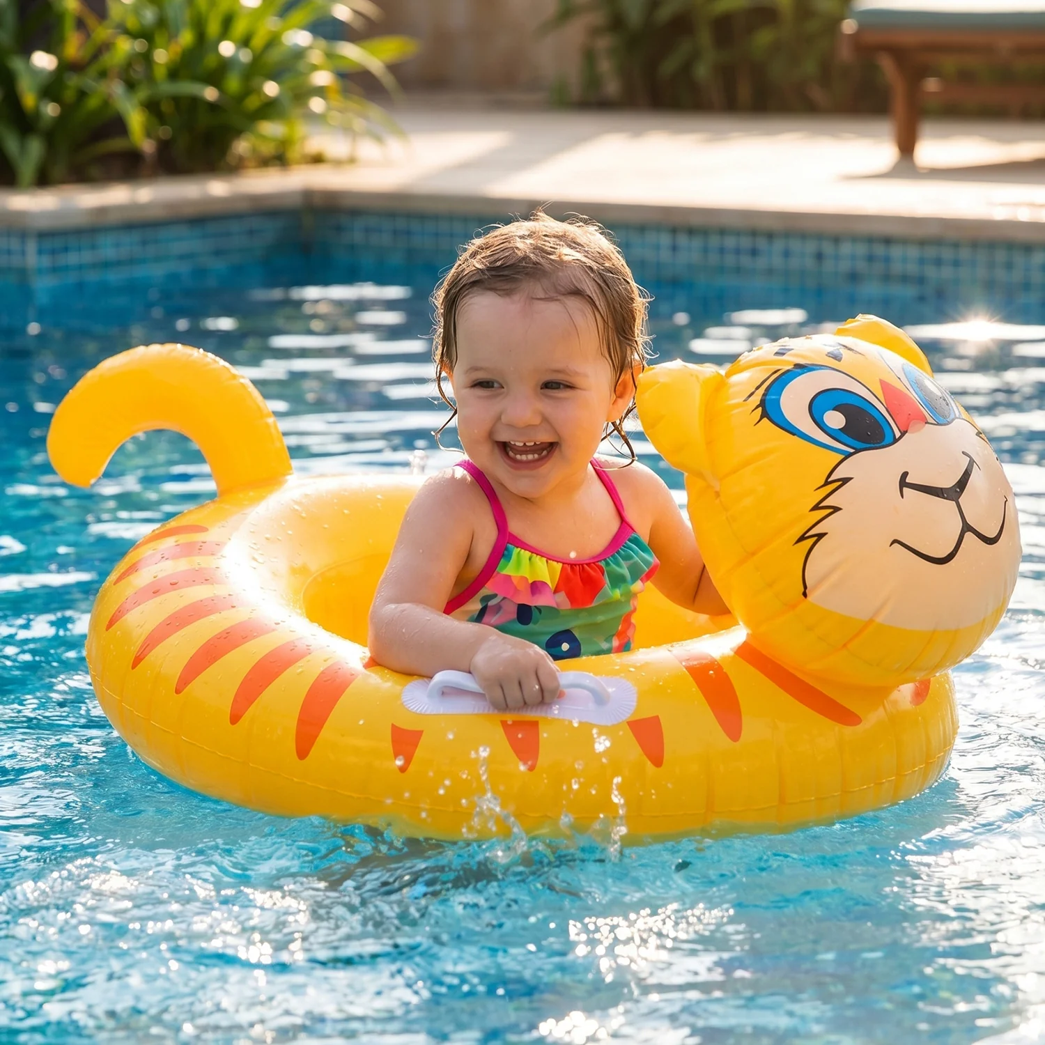 Kids Inflatable Tiger Swim Ring – Safe Water Play Float for Kids - Image 7