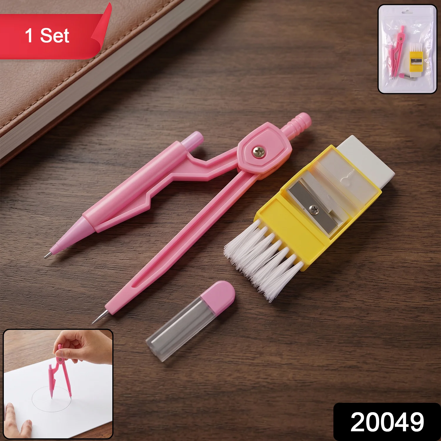 Kids Mini Stationery Set – Complete Geometry Tools for School - Image 2