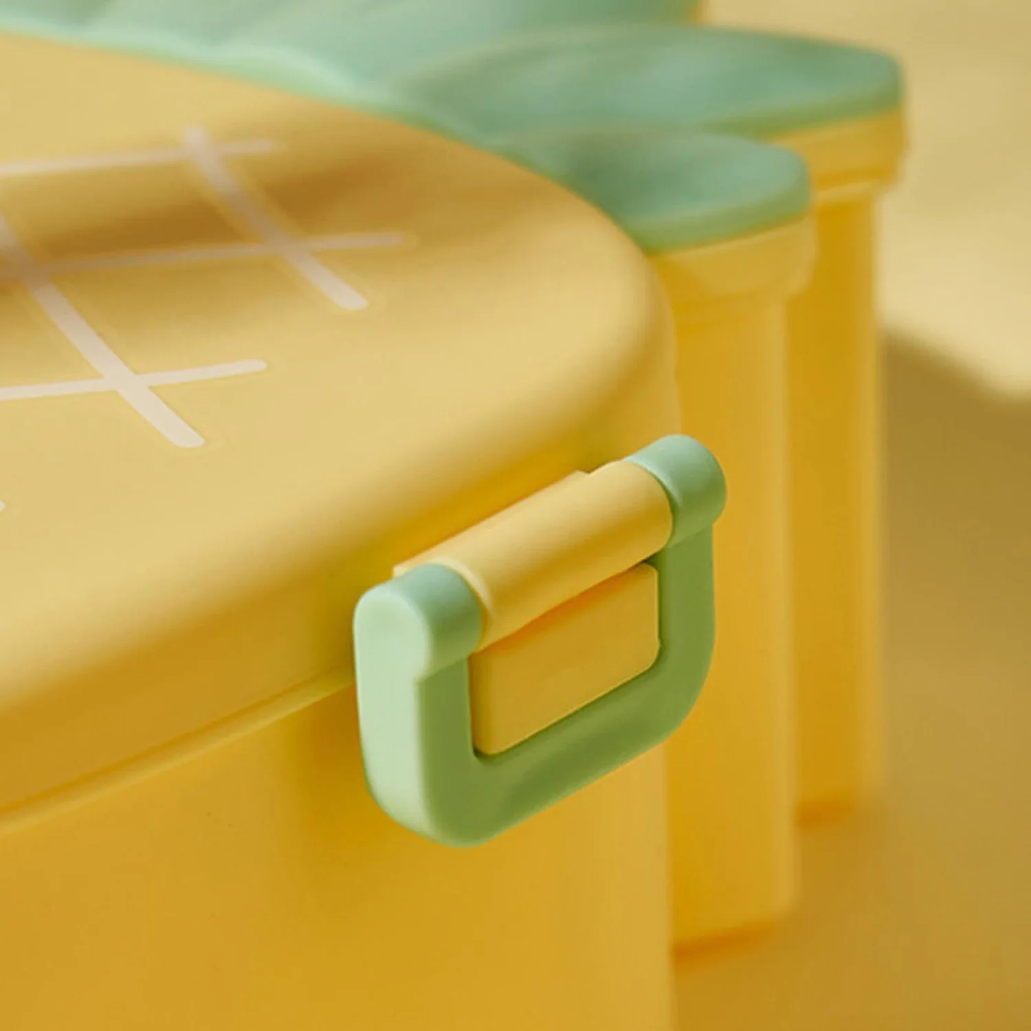 Kids Bento Lunch Box – Pineapple Design, Fork & Spoon | Lunchie Bunchie - Image 6