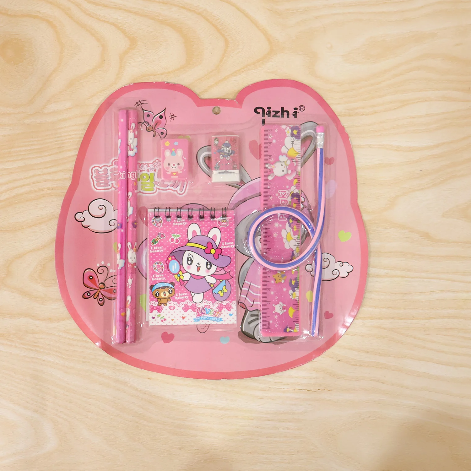 Kids Stationery Set – 7-in-1 Cute Pink Gift Pack for Girls - Image 9