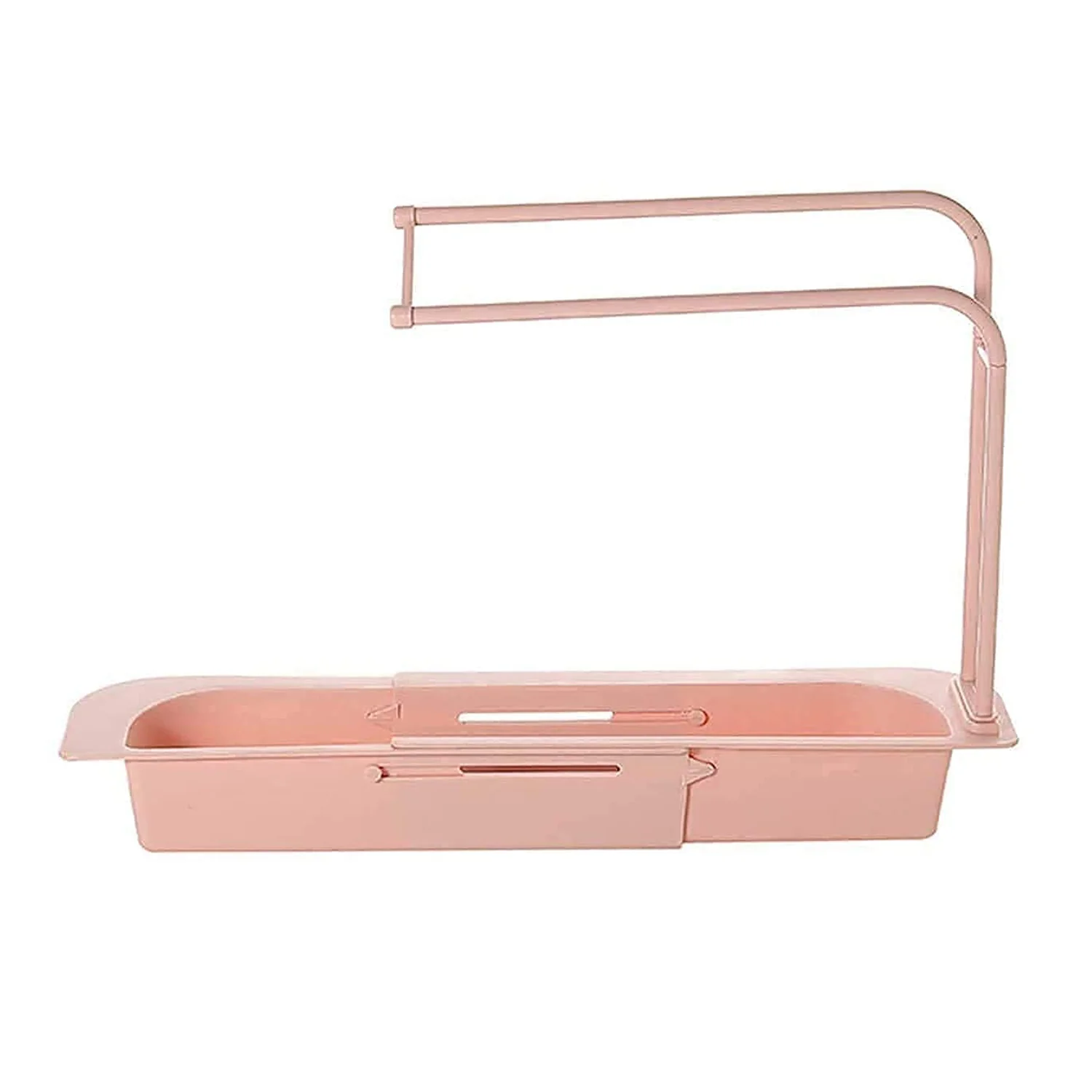 Kitchen Sink Organizer Rack with Towel Holder & Drain Tray - Image 4