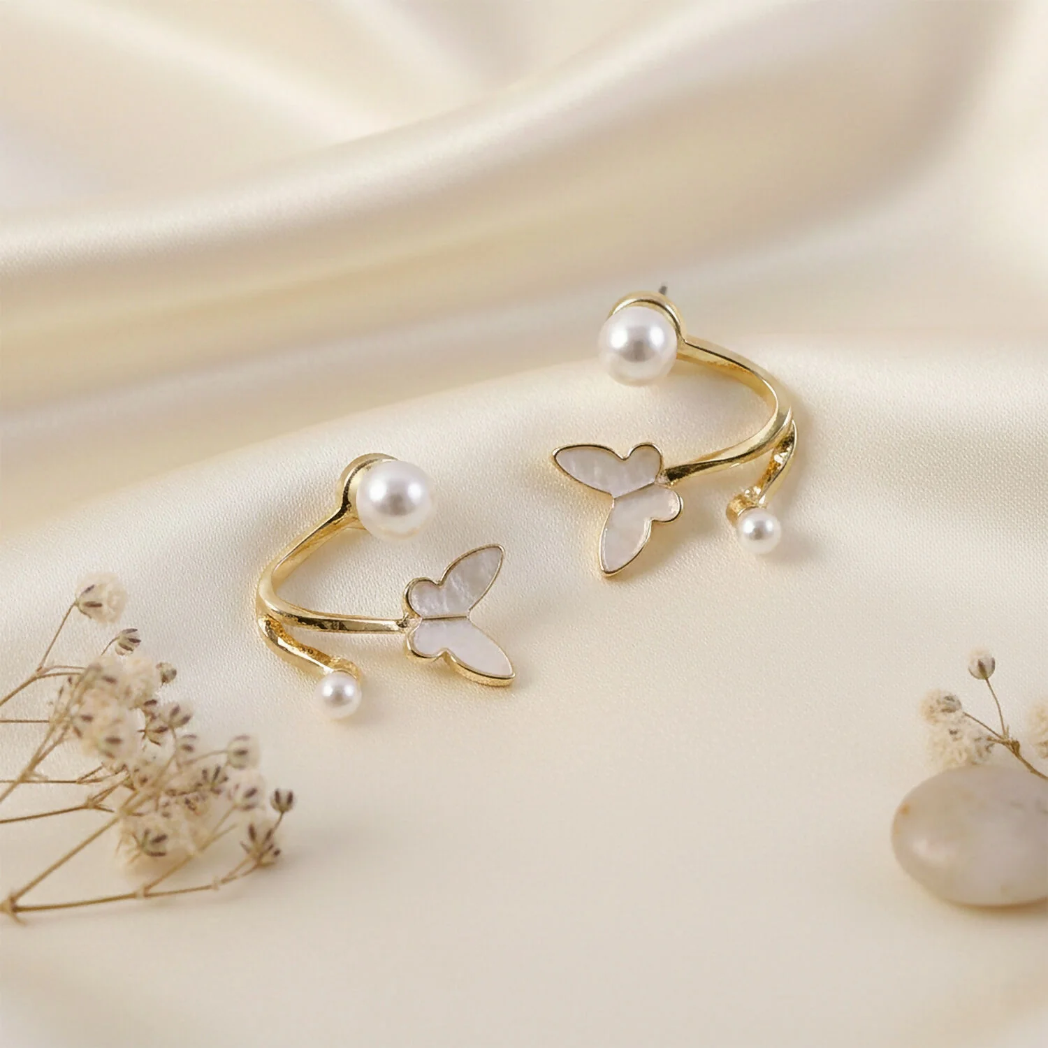 Multi Layer Crystal Hoop Earrings – Elegant Korean Style Jewelry - Image 4