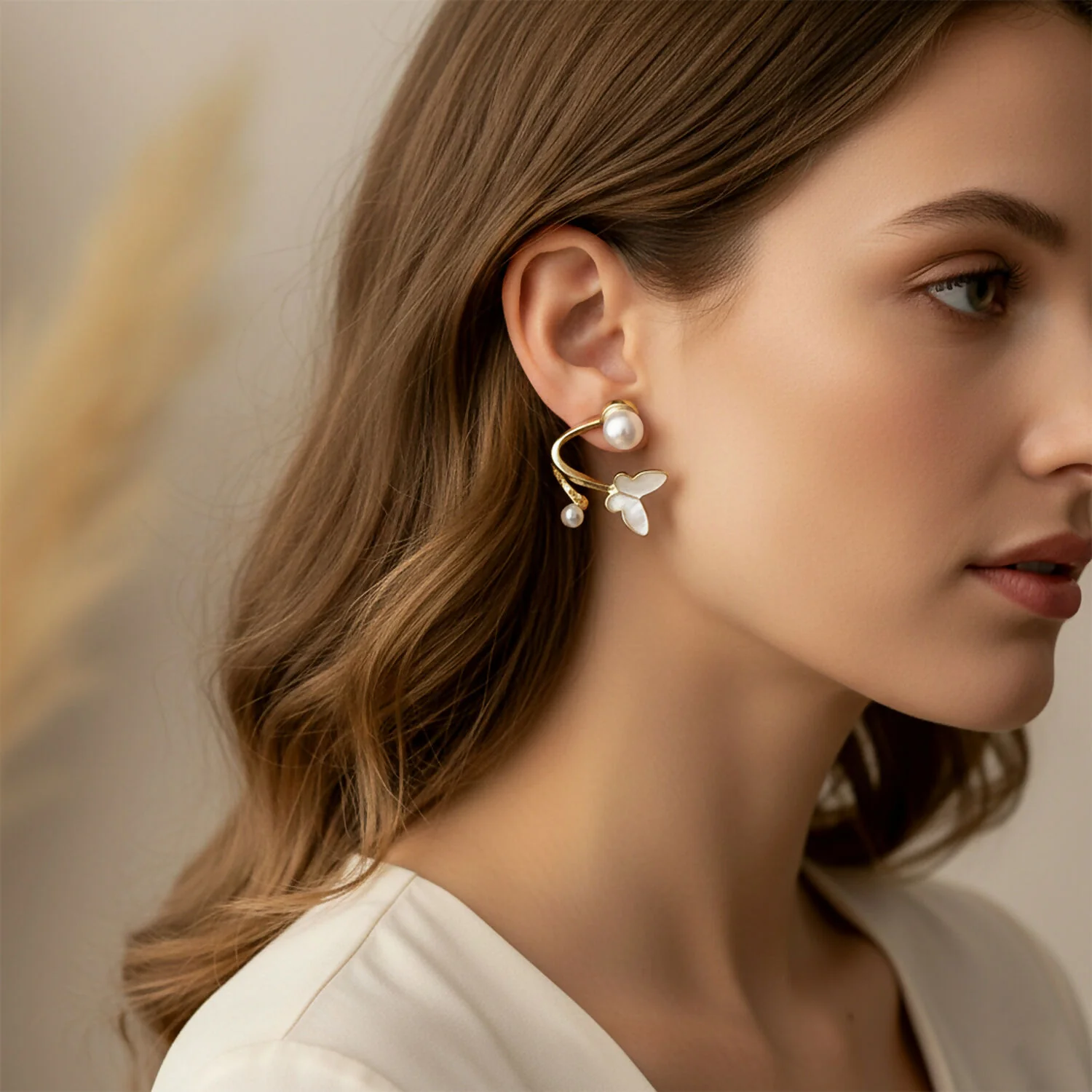 Multi Layer Crystal Hoop Earrings – Elegant Korean Style Jewelry - Image 5