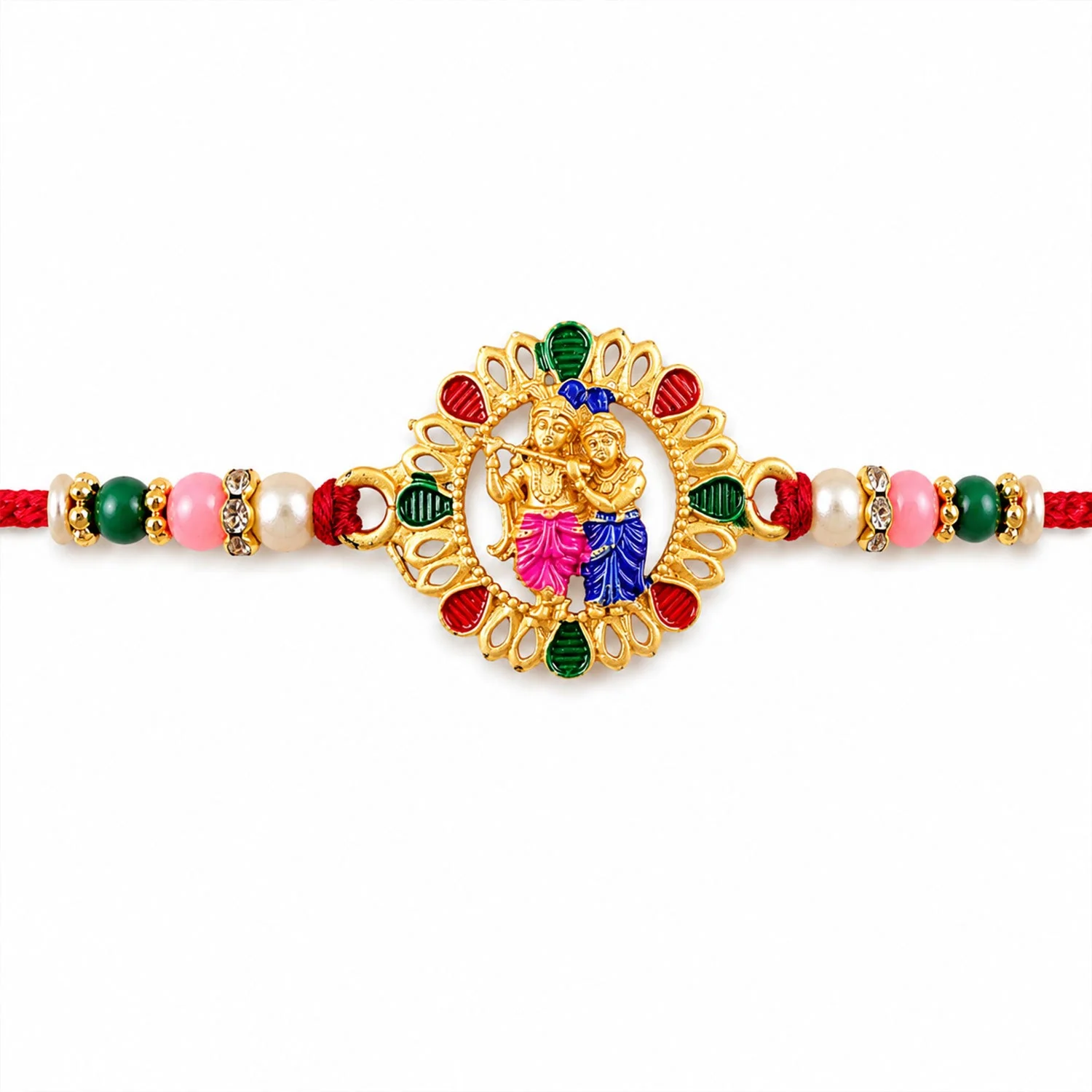 Krishna Charm Designer Premium Traditional Rakhi for Brother - Image 5