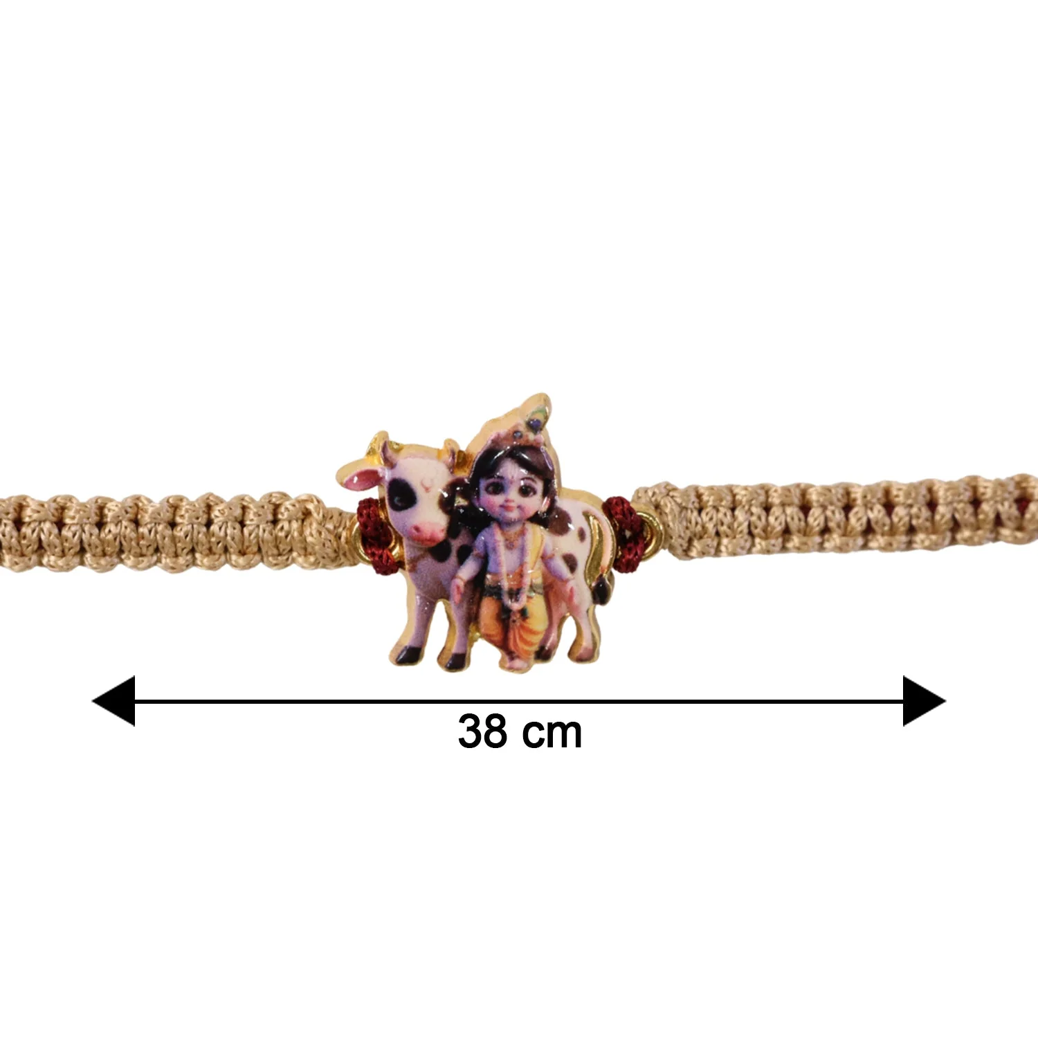 Krishna Cow Rakhi – Traditional & Stylish Brother Gift - Image 6
