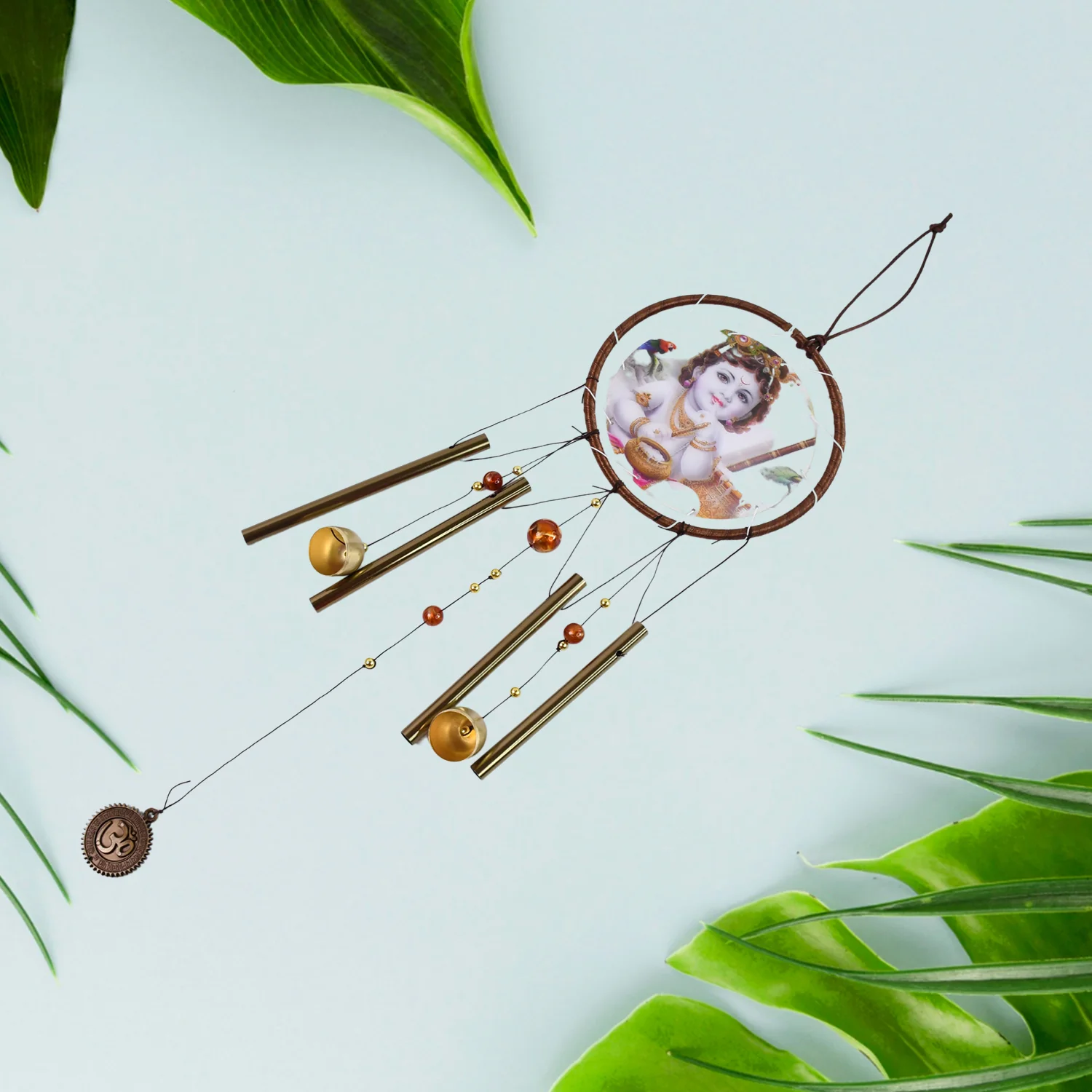 Krishna Dream Catcher Wind Chime – Spiritual Melody Decor - Image 5