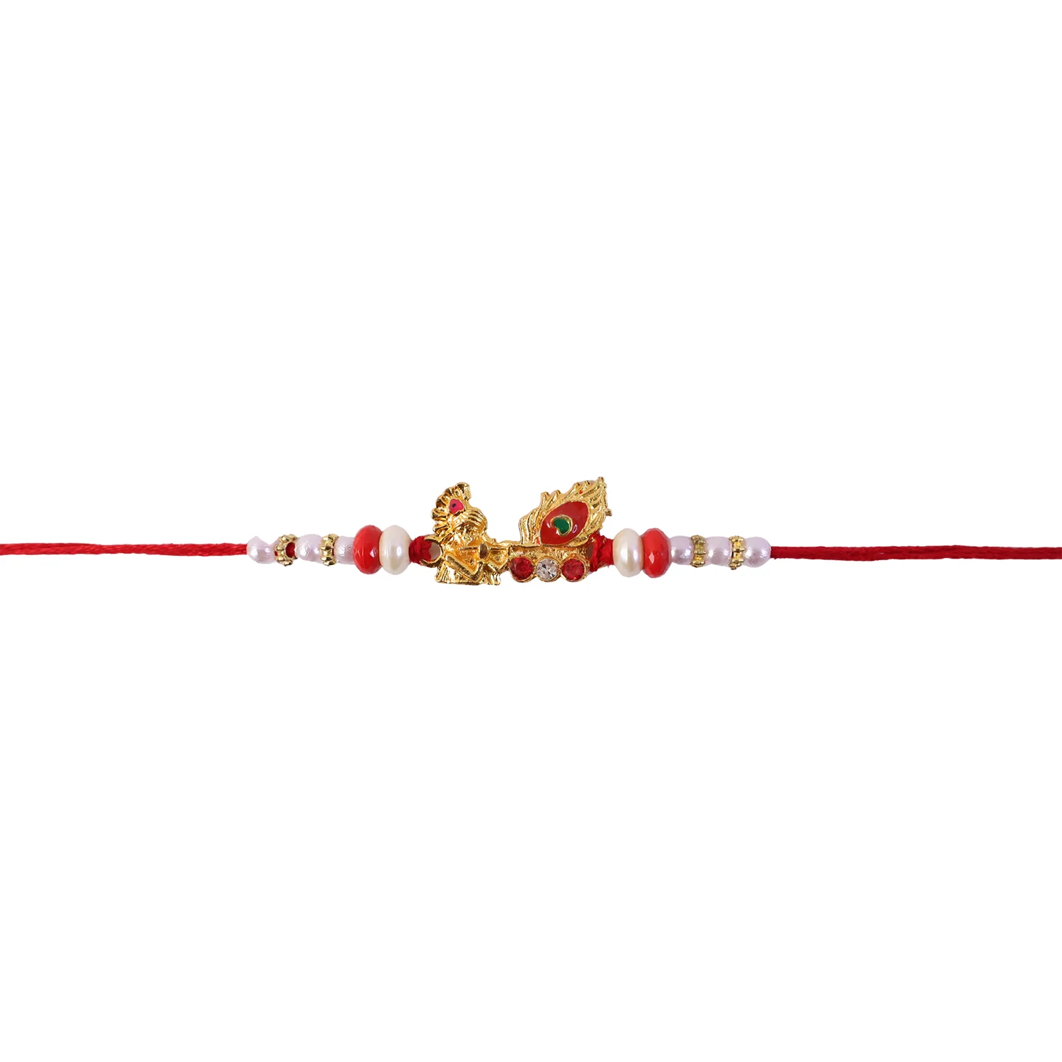 Krishna Mor Pankh Rakhi – Traditional Peacock Feather Design for Raksha Bandhan - Image 5