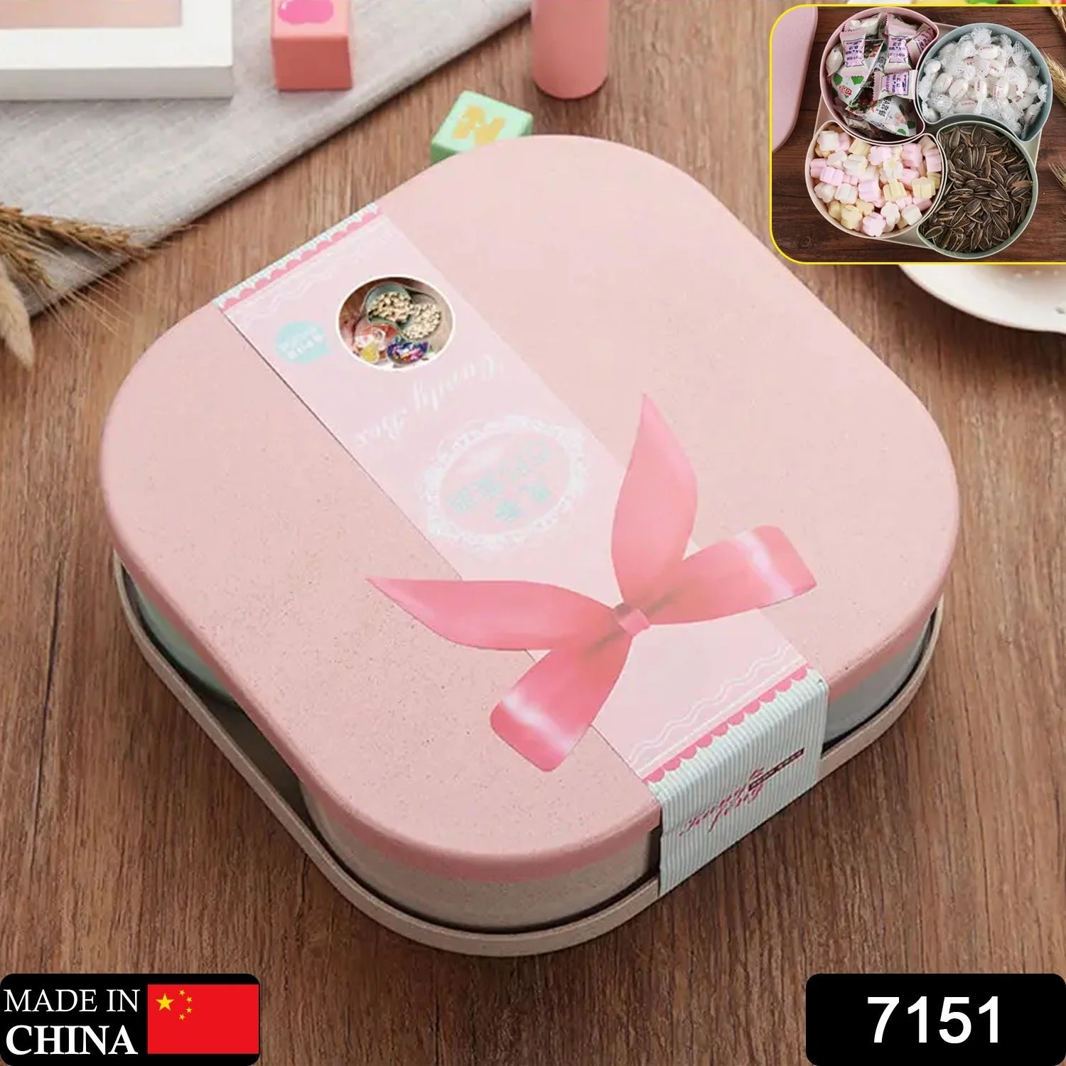 Divided Snack Box – Rotating Dry Fruit Platter | Lunchie Bunchie - Image 7