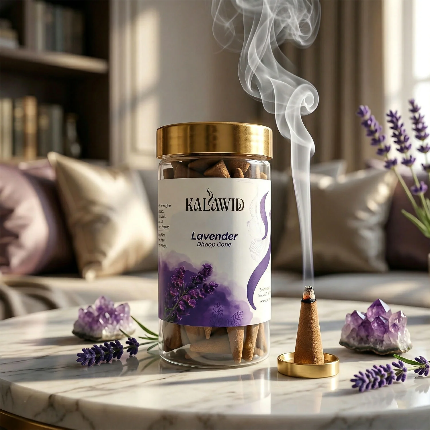 Lavender Dhoop Cone – Relaxing Fragrance for Stress Relief - Image 4