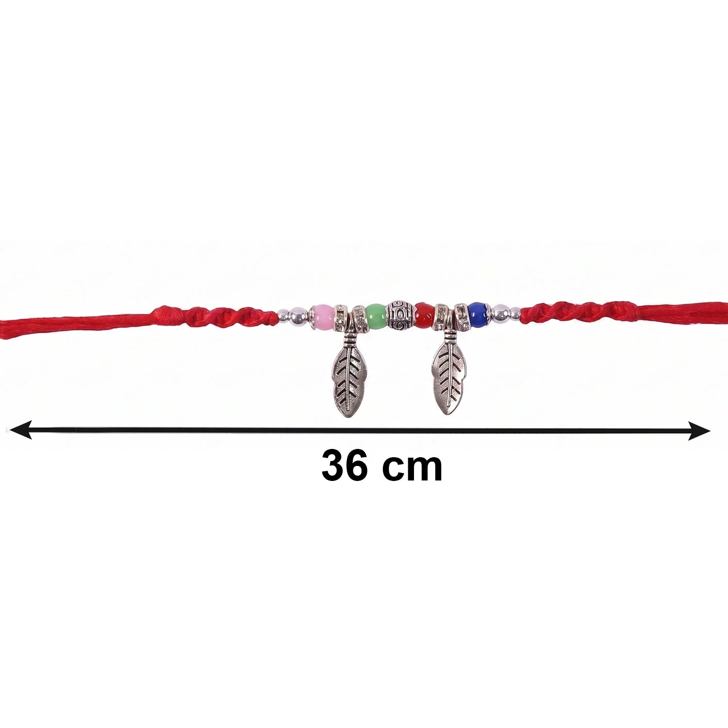 Premium Bhabhi Lumba Rakhi – Elegant traditional thread with colorful beads - Image 5