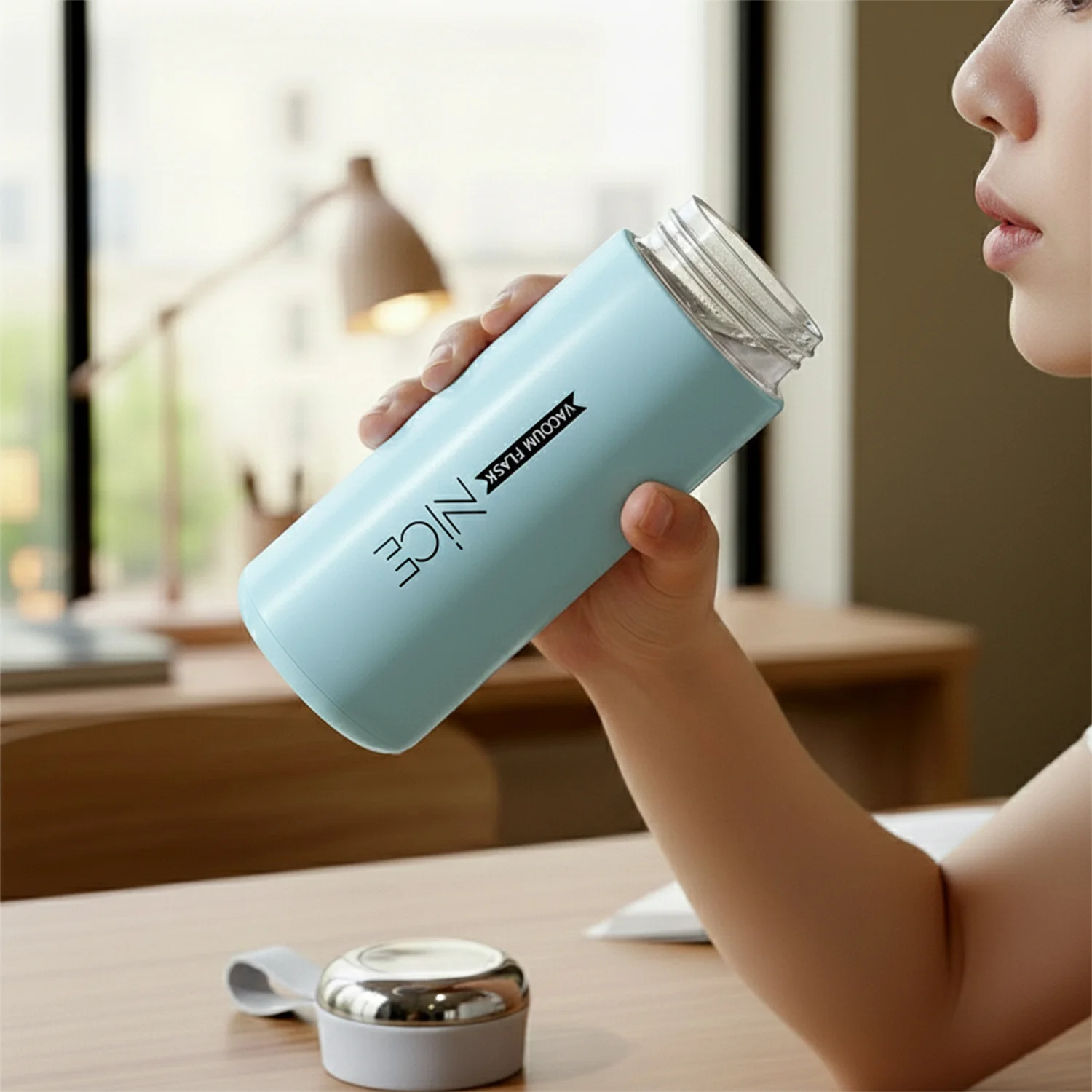 Glass Water Bottle – 400 ML Leak Proof Reusable Design - Image 4