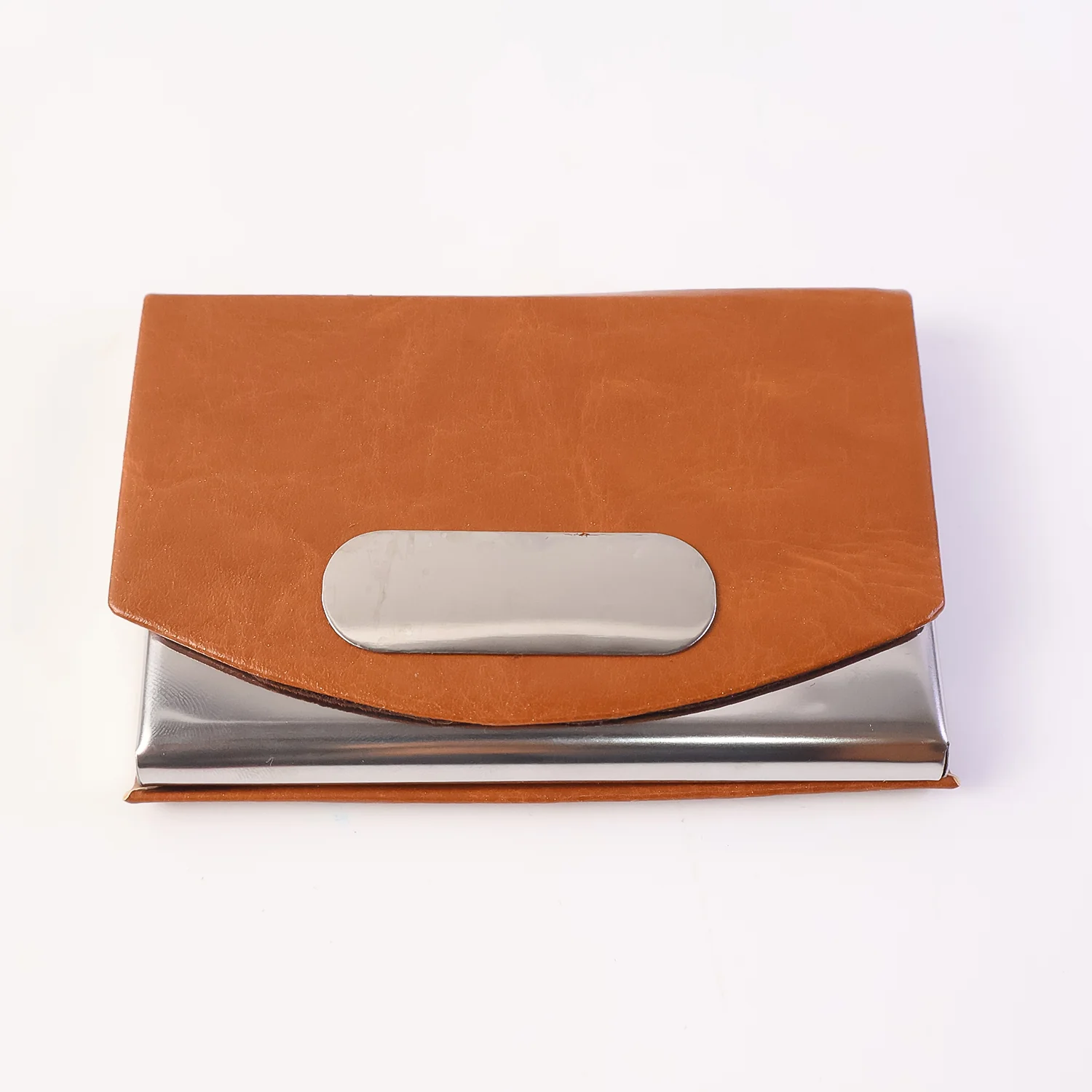 Leather Business Card Holder – Slim Magnetic Closure Case - Image 5
