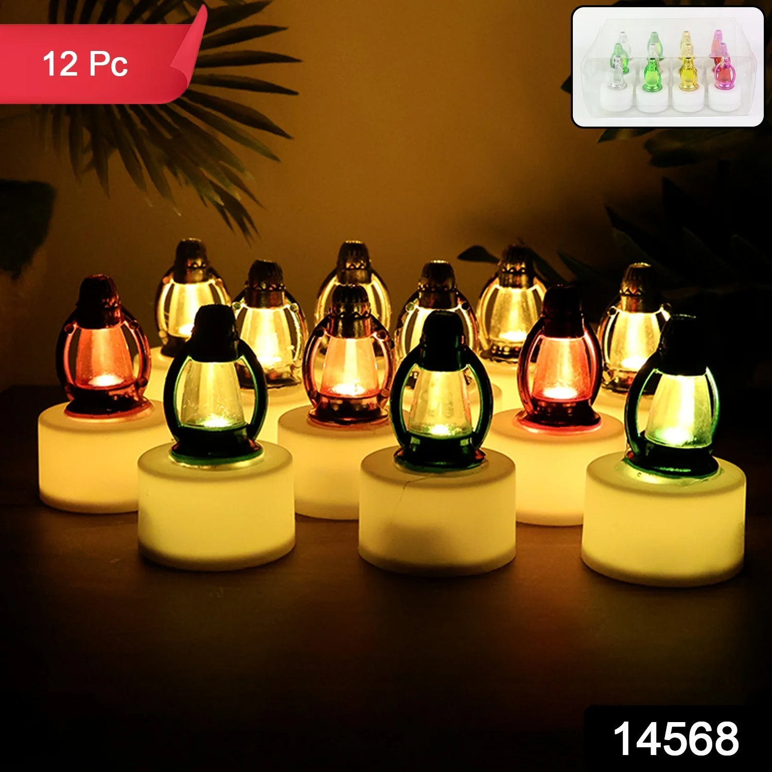 LED Decorative Candle Lamps – Set of 12 Multicolor Flameless Lights - Image 2