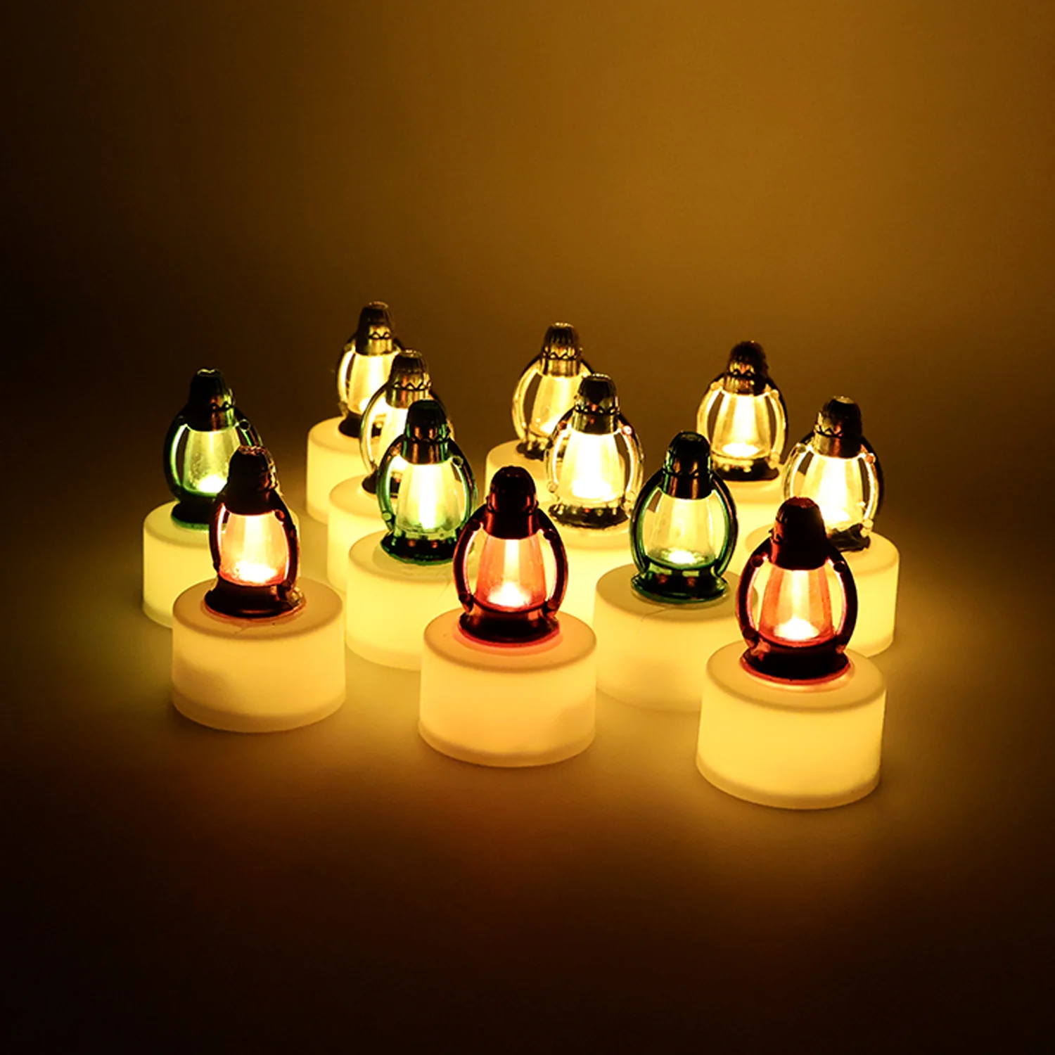LED Decorative Candle Lamps – Set of 12 Multicolor Flameless Lights - Image 3