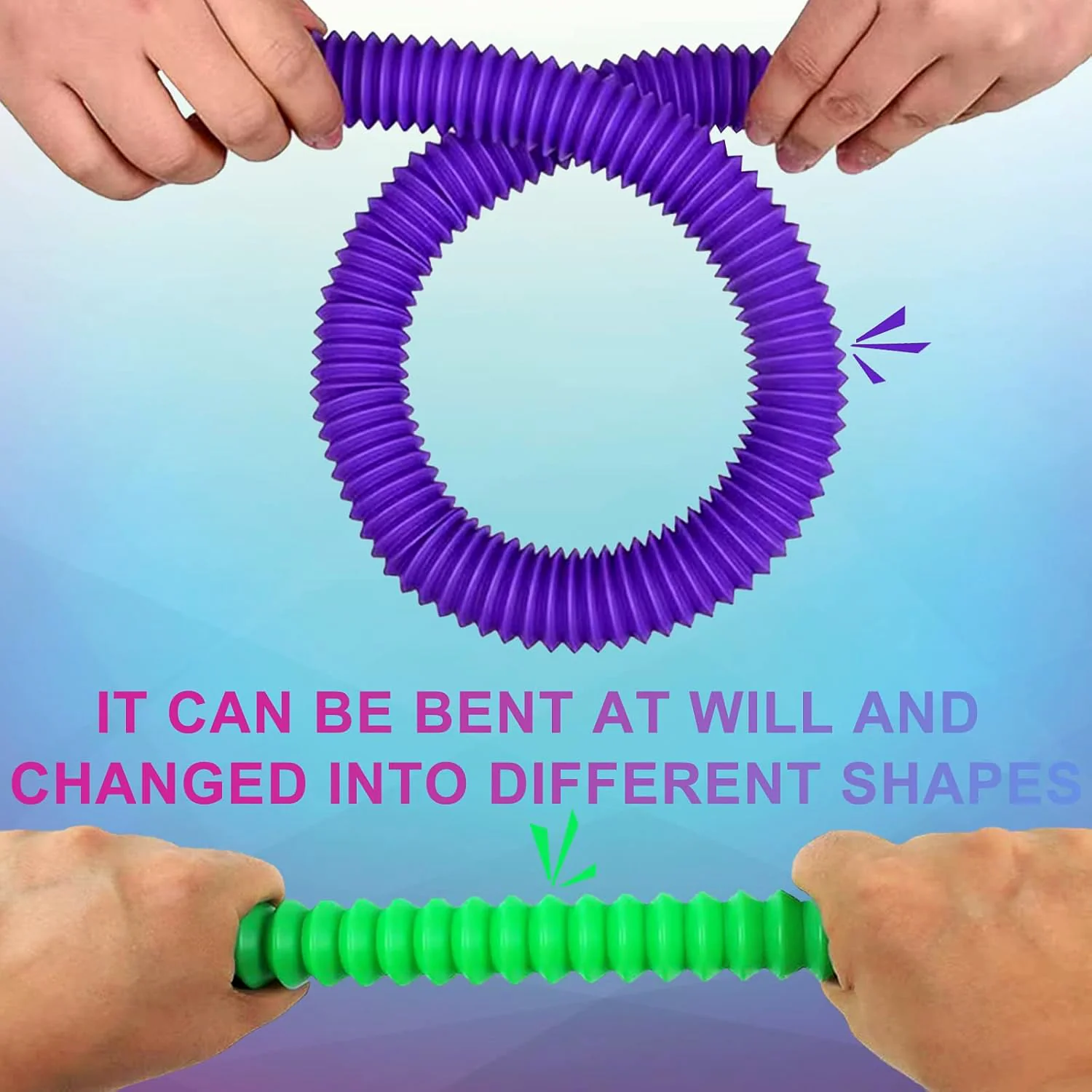 LED Glow Pop Tube – Stretchable Light-Up Sensory Toy - Image 4