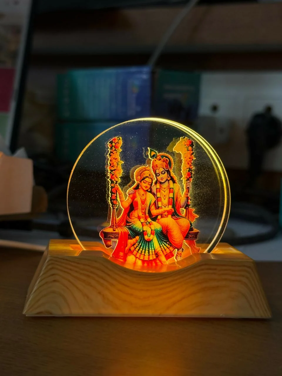 LED Radha Krishna Night Lamp – Serene Spiritual Decor for Home - Image 5