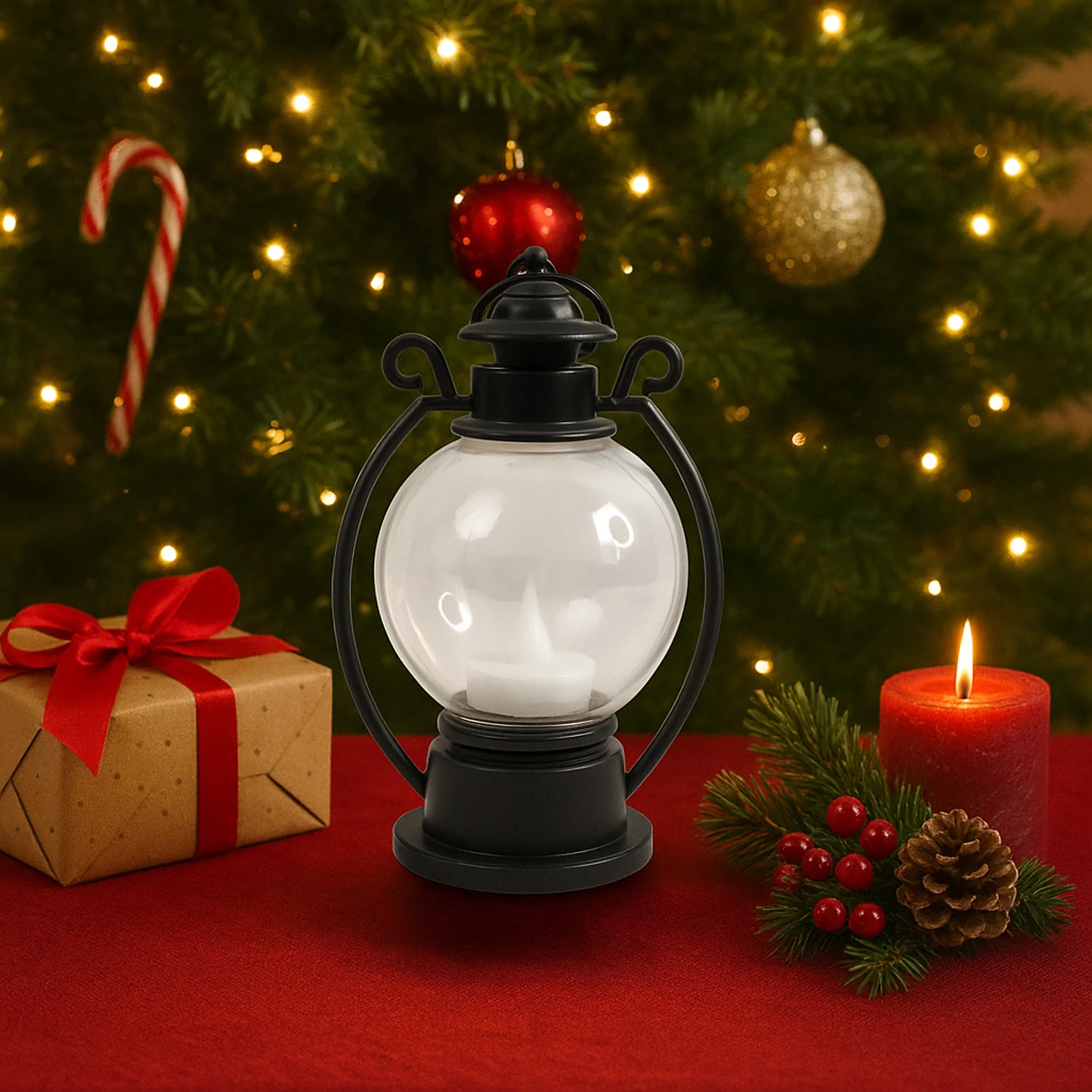 LED Storm Lantern – Vintage Vintage Style Warm Flickering Light - Image 6
