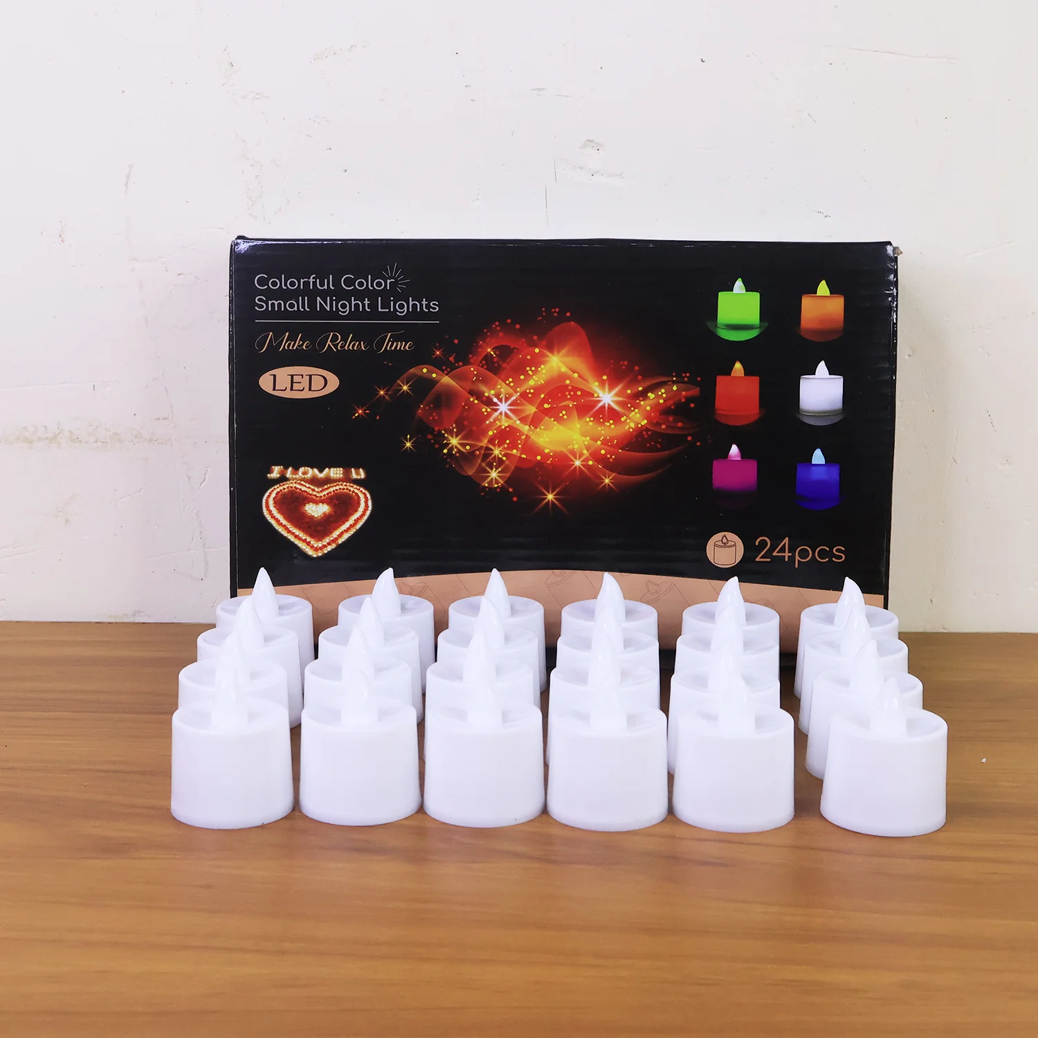 Blue LED Tea Light Candles – 24 Pc Flameless Decorative Lights - Image 8