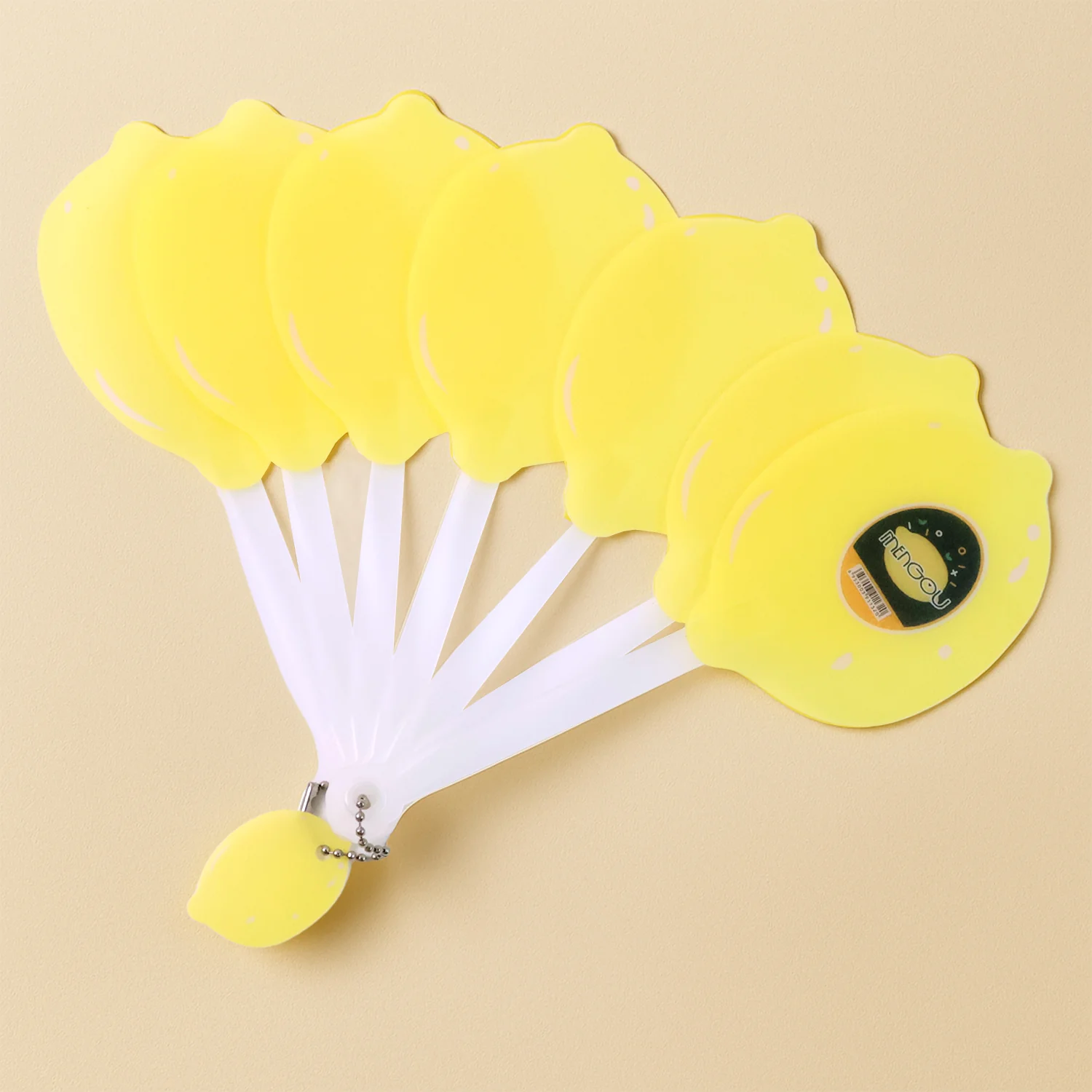 Lemon-Shape Hand Fan – Portable Foldable Cooling with Keychain - Image 6
