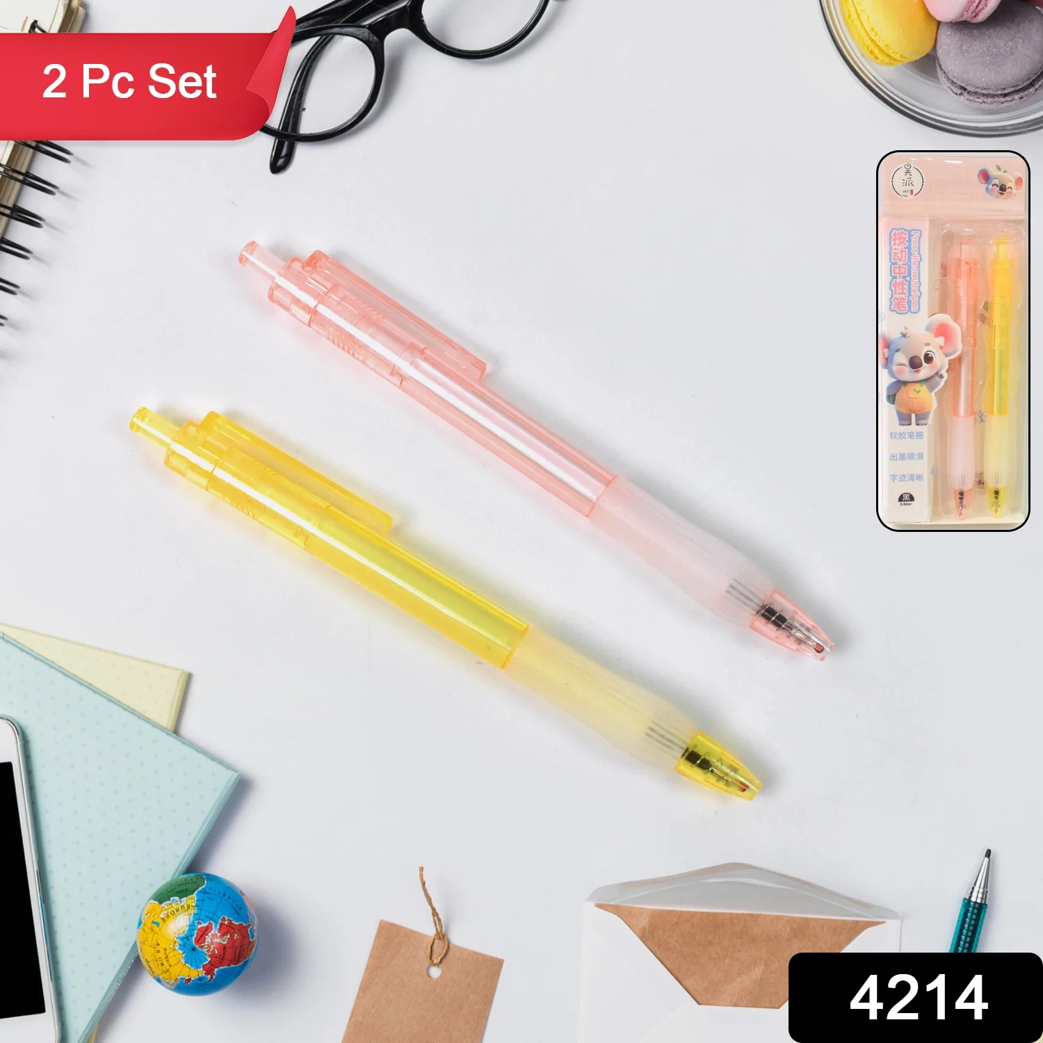 Smooth Writing Ball Pen – Black Ink, Fine Tip (2 Pc) | CustoPen - Image 2