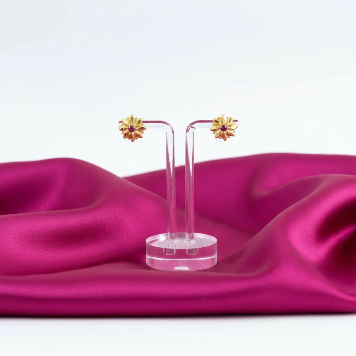 Golden Jhumki Earrings – Lightweight Traditional Indian Jewellery - Image 3