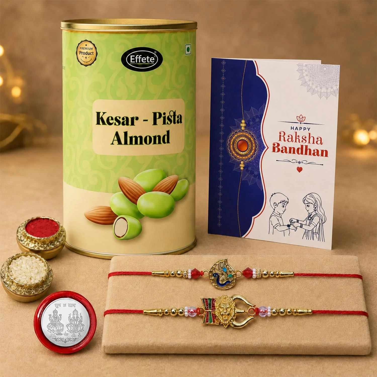 Lion, Peacock Multicolor Rakhi – Chocolate Gift Combo for Brother | Raksha Bandhan