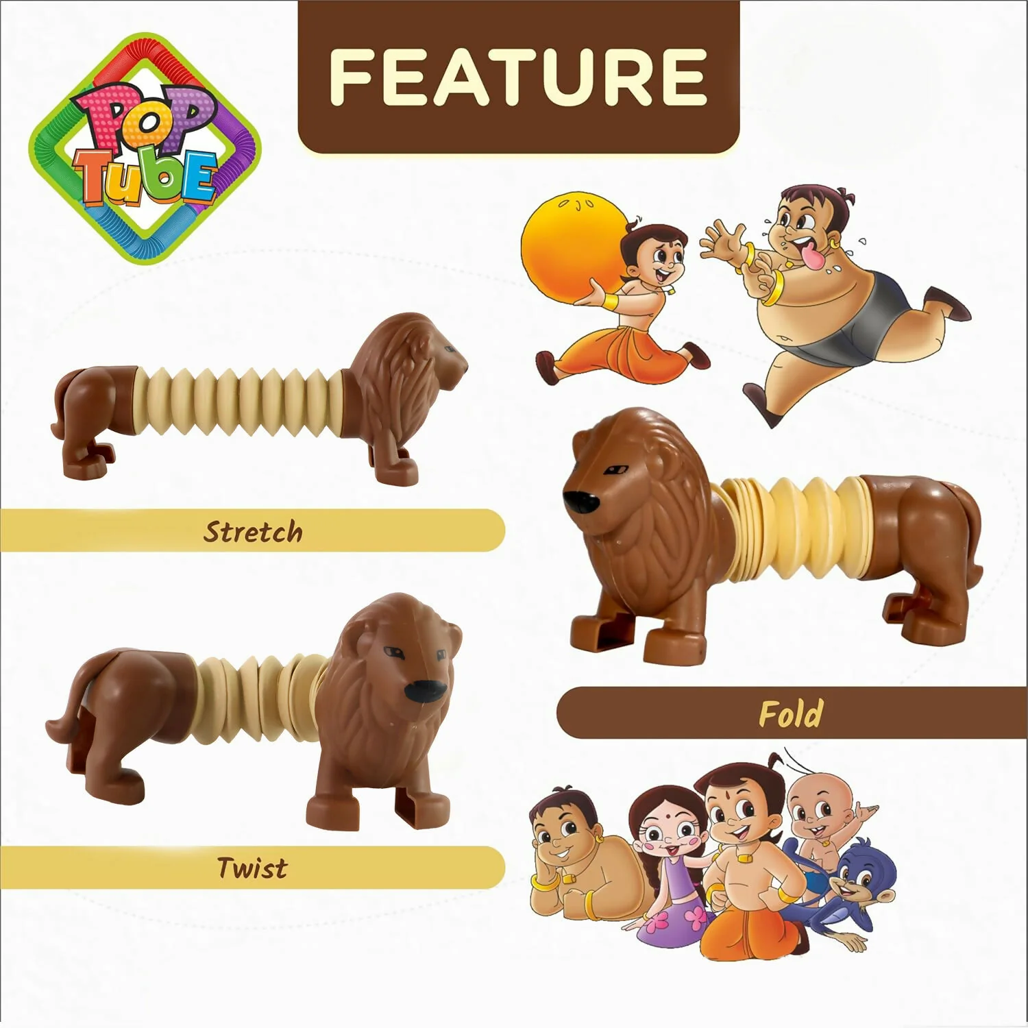 Lion Shape Magic Spring Toy – Stretchable Fun Fidget for Kids - Image 6