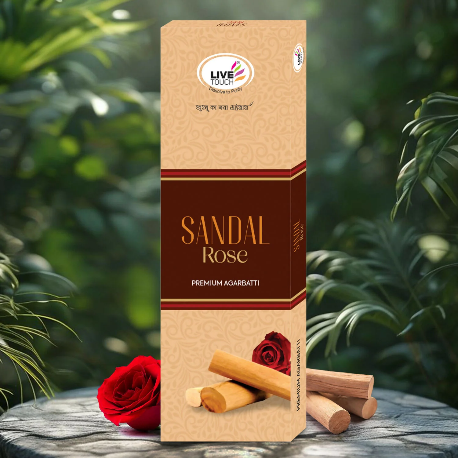 Sandal Rose Agarbatti – Premium Low Smoke Herbal Incense